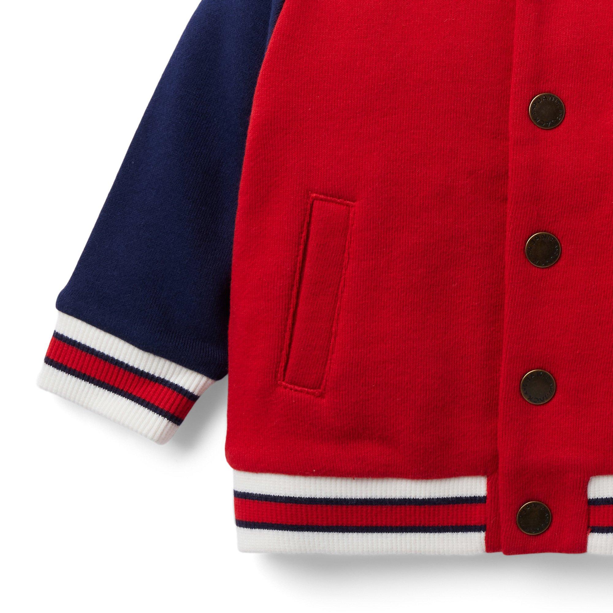 Baby French Terry Varsity Jacket image number 3