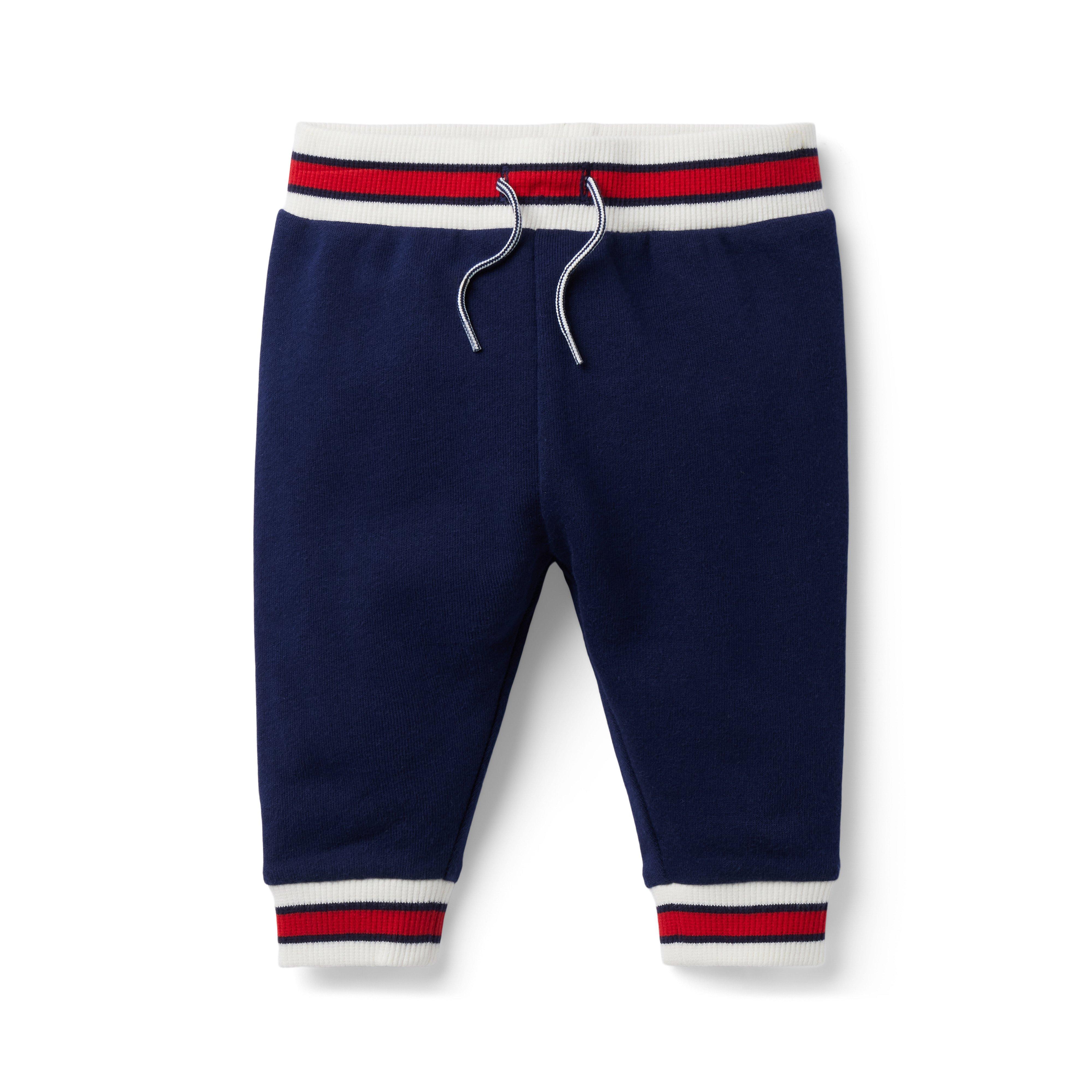 Baby Striped Trim French Terry Jogger image number 0
