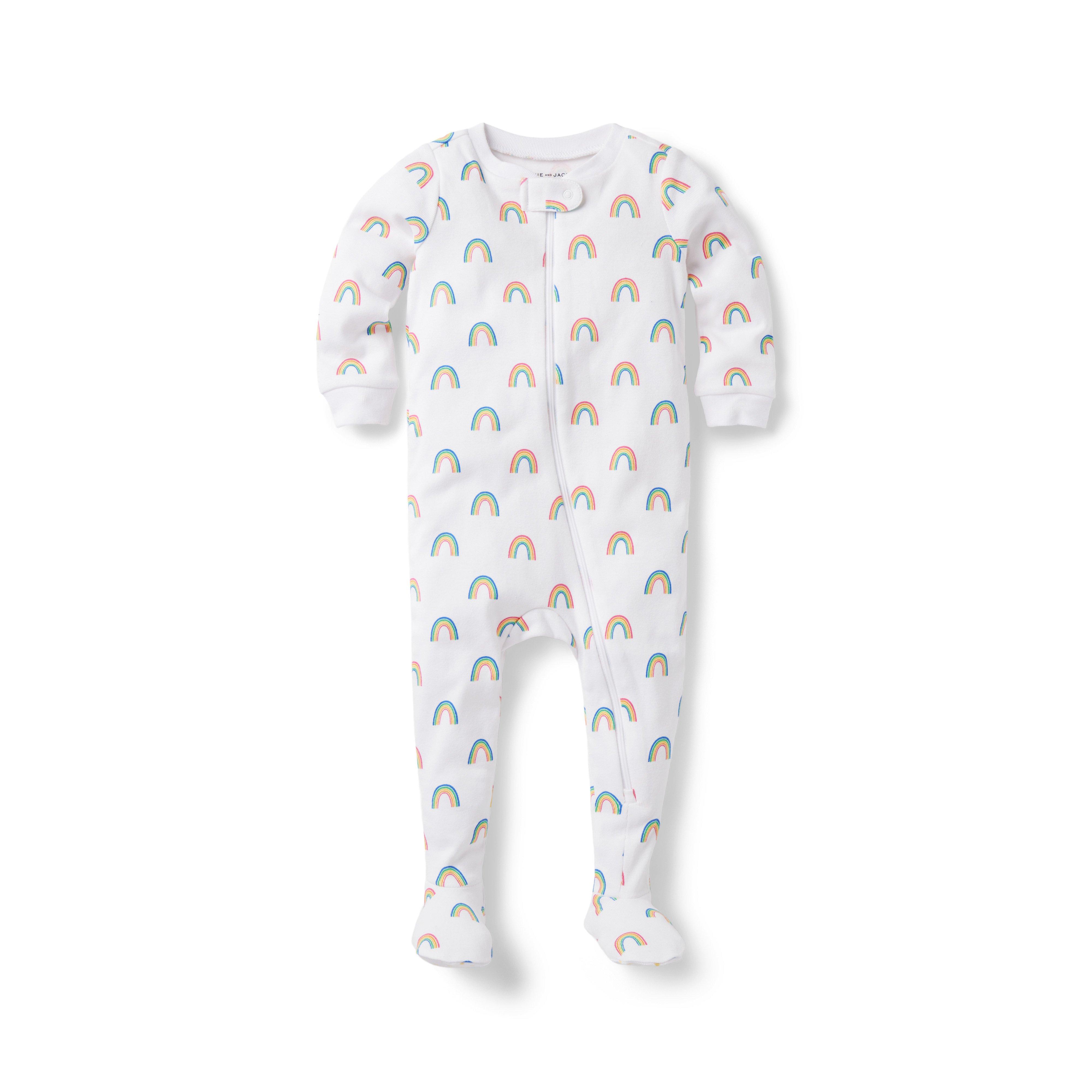Baby Rainbows Forever Footed Zip Pajama image number 0