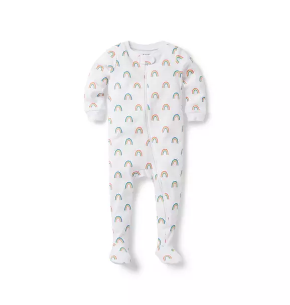 Baby Rainbows Forever Footed Zip Pajama