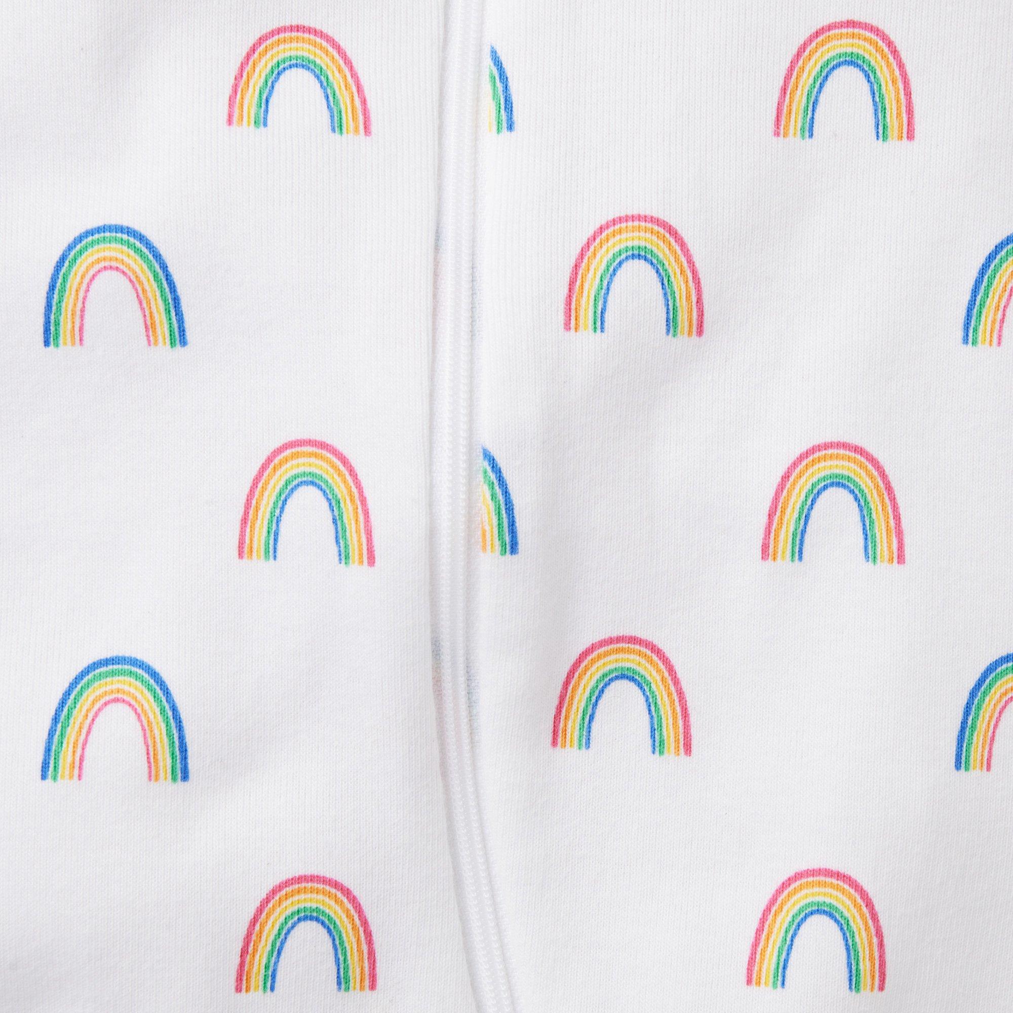 Baby Rainbows Forever Footed Zip Pajama image number 1
