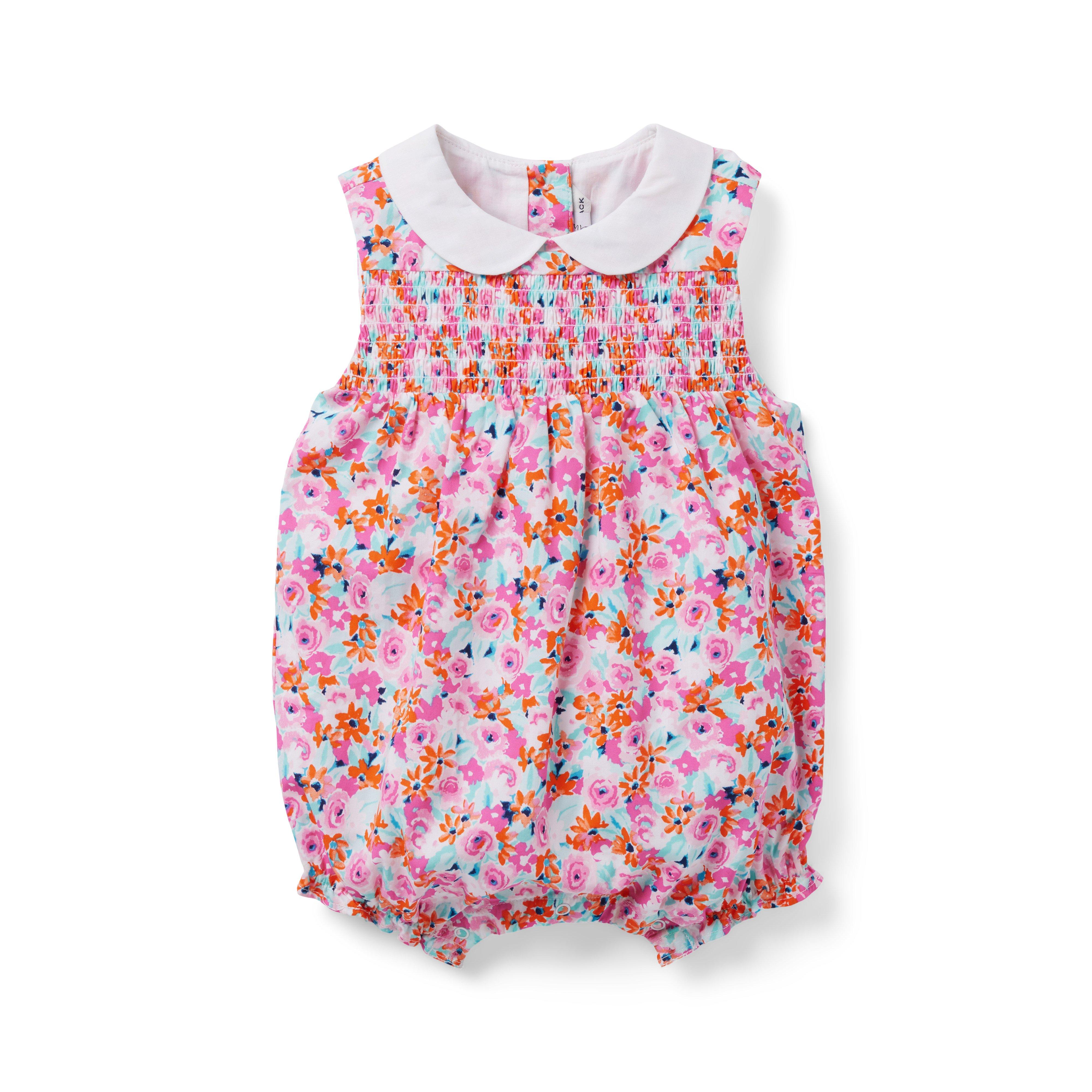 Baby Ditsy Floral Smocked Romper image number 0