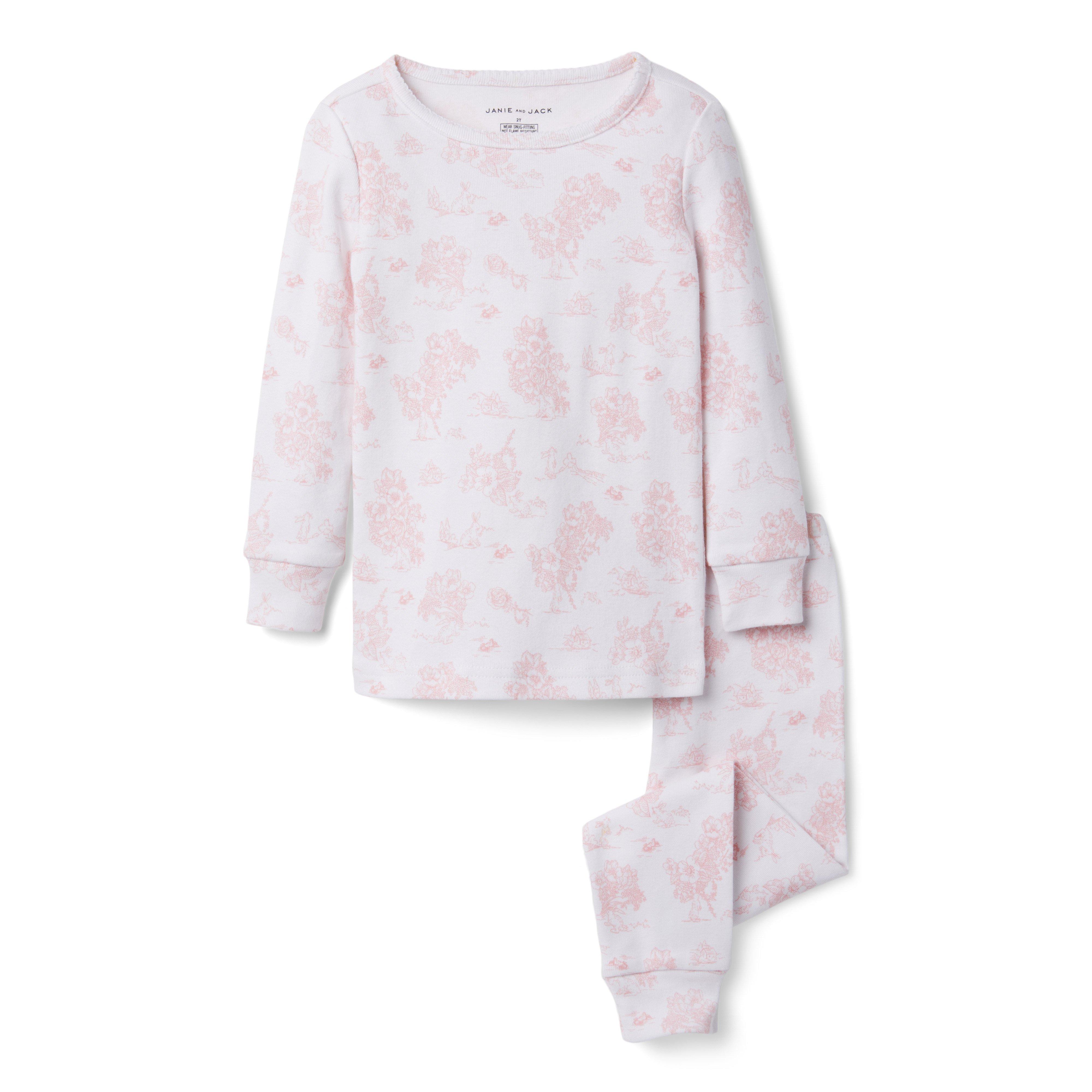 Bunny Toile Pajama Set image number 0