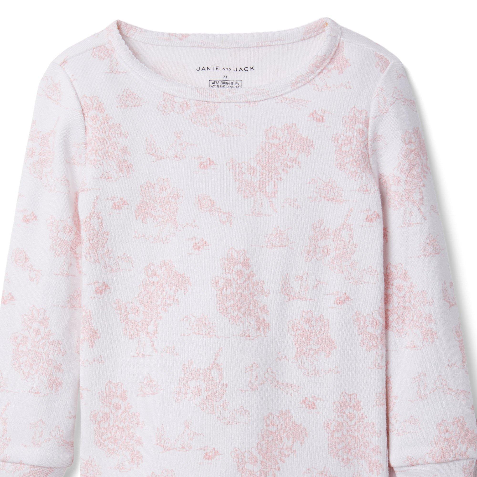 Bunny Toile Pajama Set image number 2