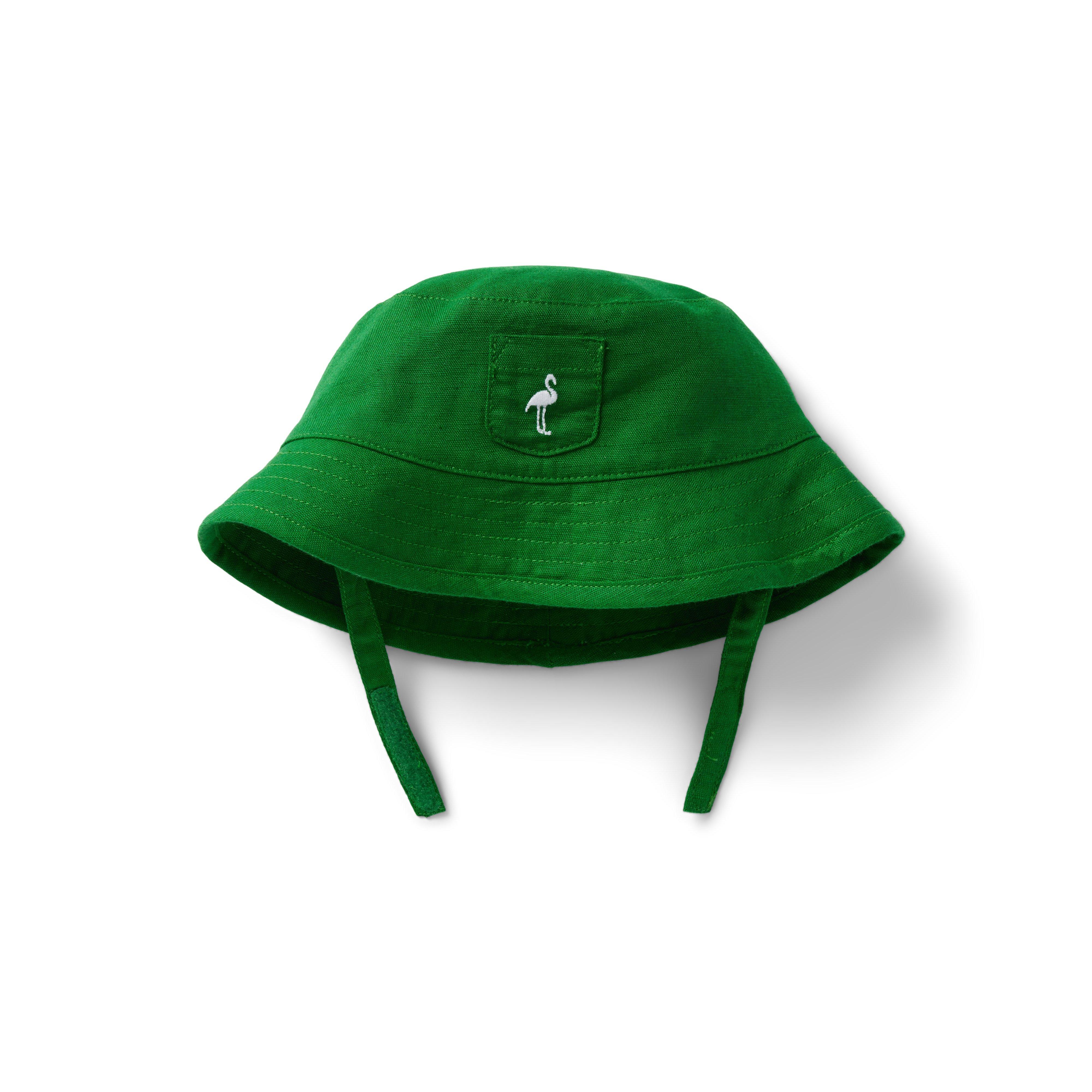 Baby Flamingo Linen Bucket Hat