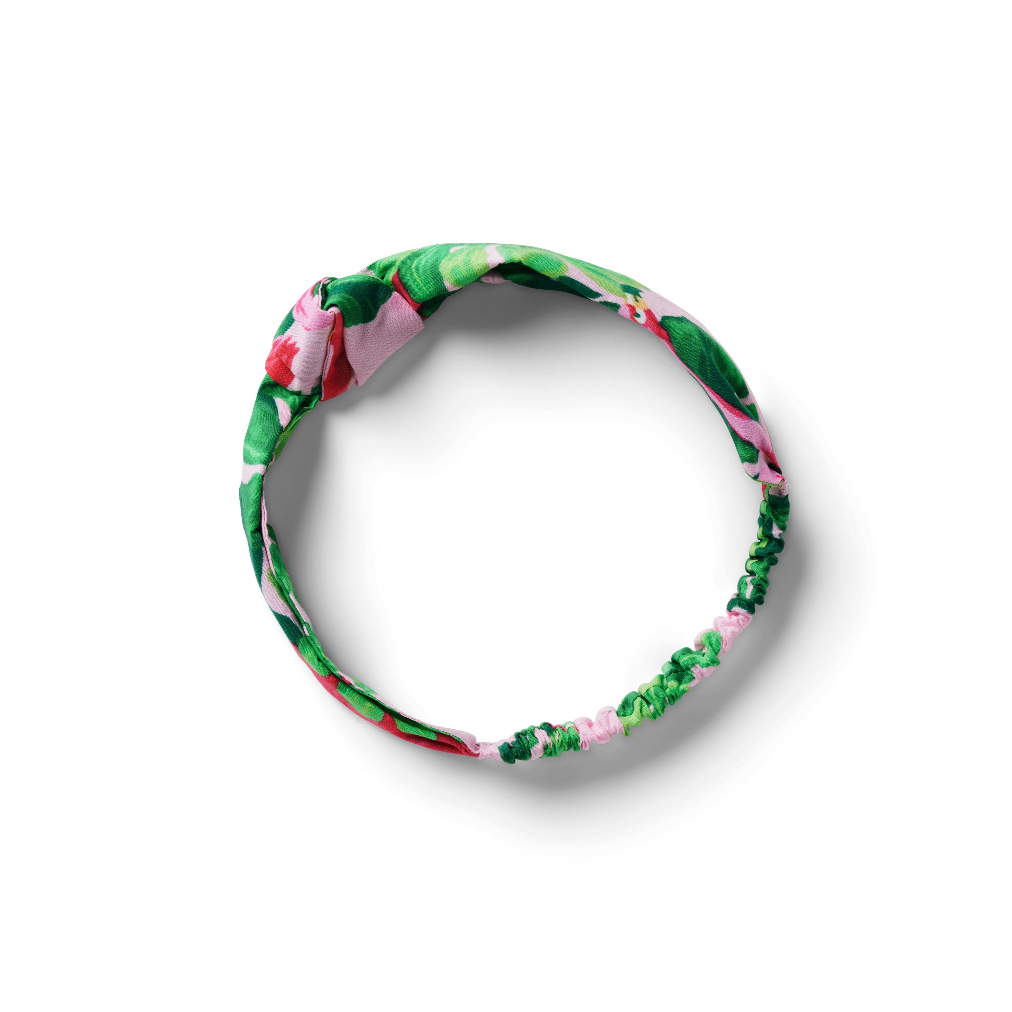 Baby Tropical Flamingo Knot Soft Headband image number 0