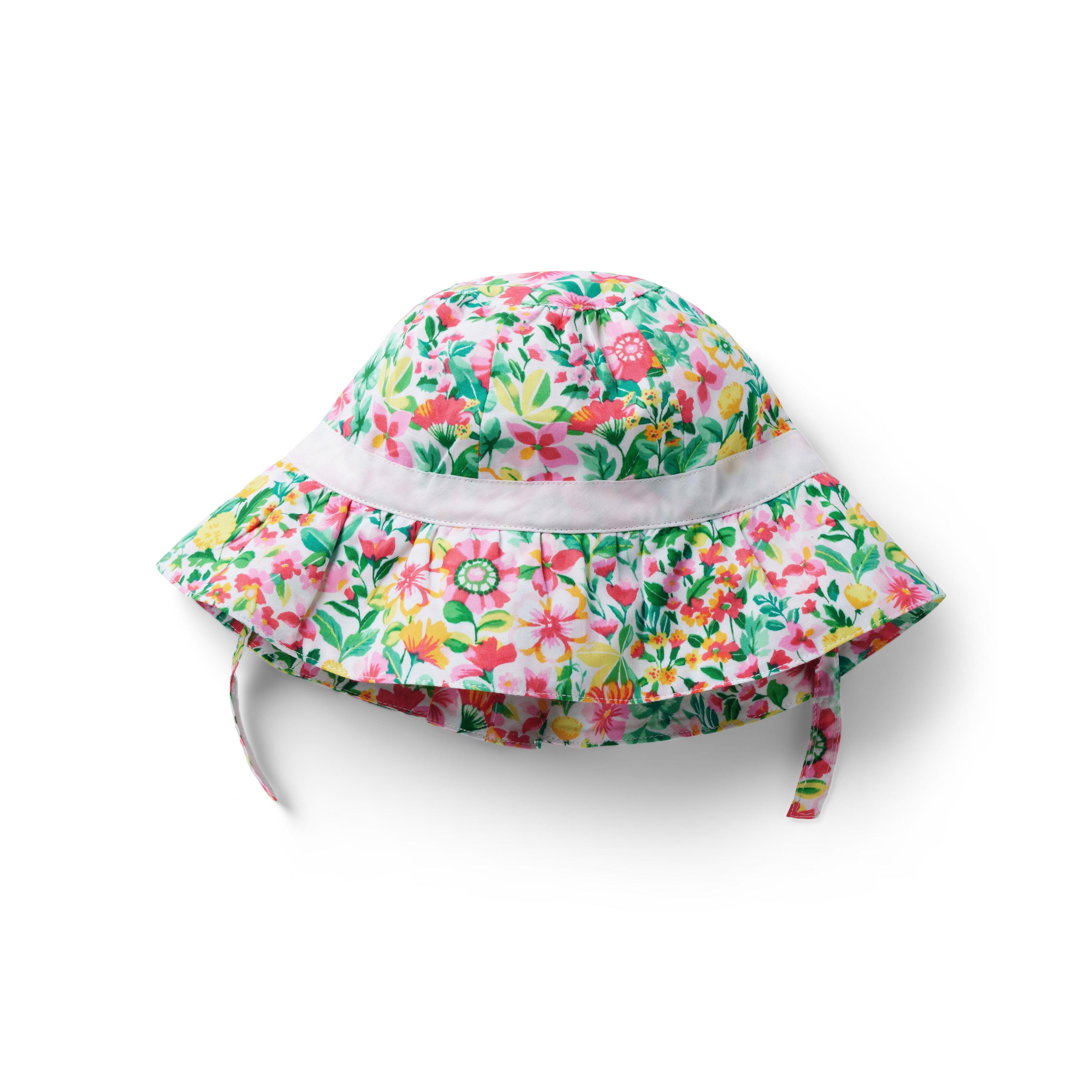 Baby Floral Bow Sun Hat image number 0