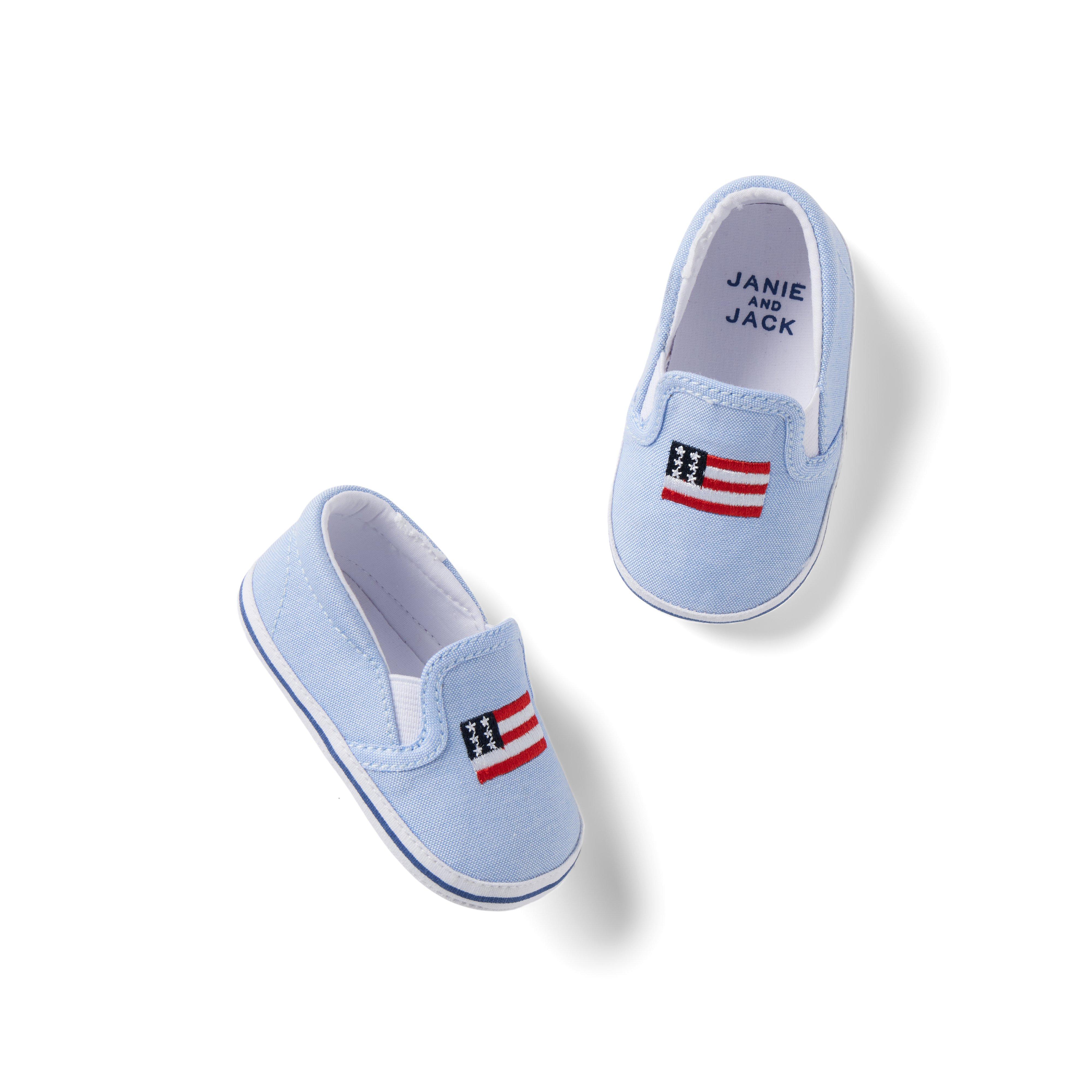 Baby Embroidered Flag Slip-On Sneaker