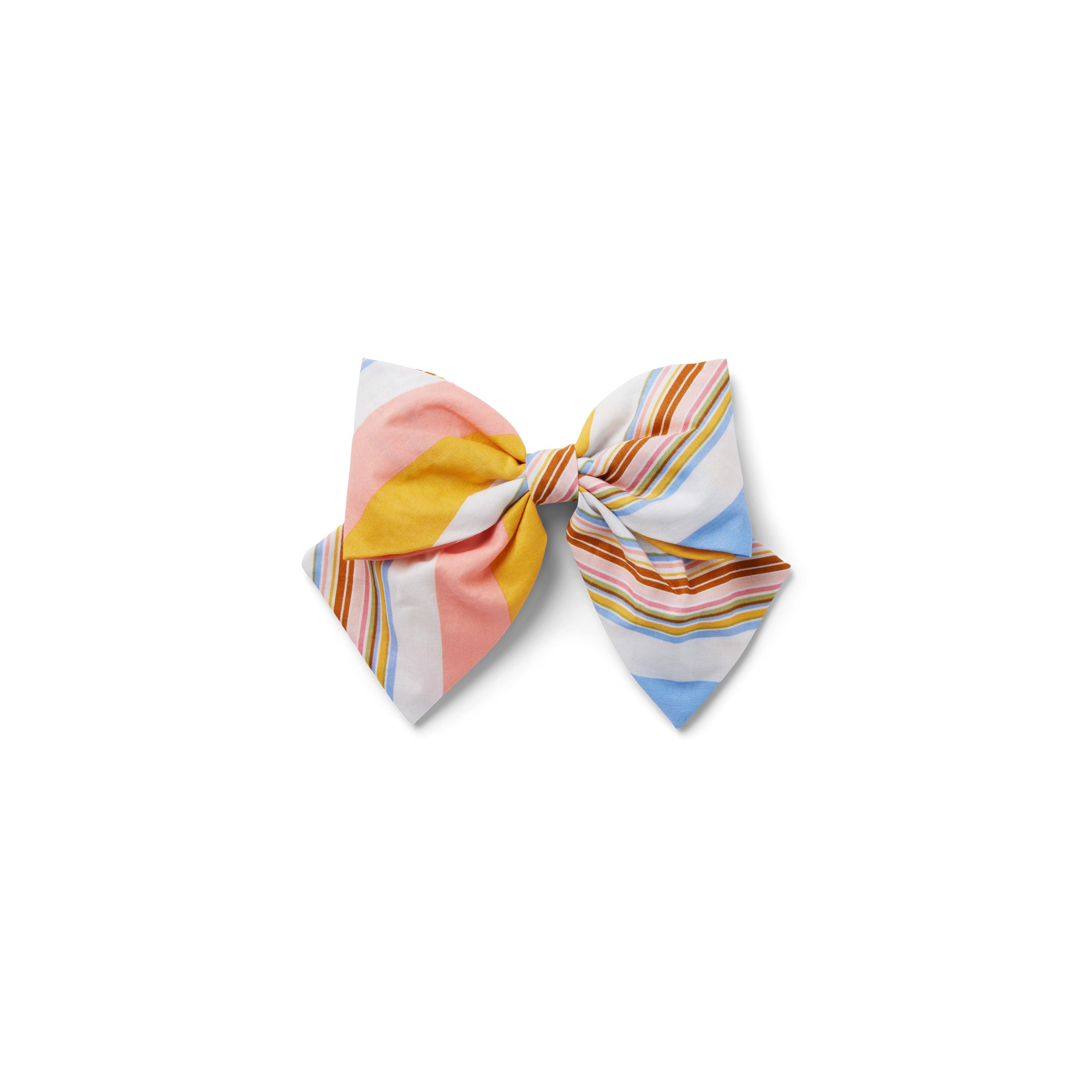 Striped Bow Barrette image number 0