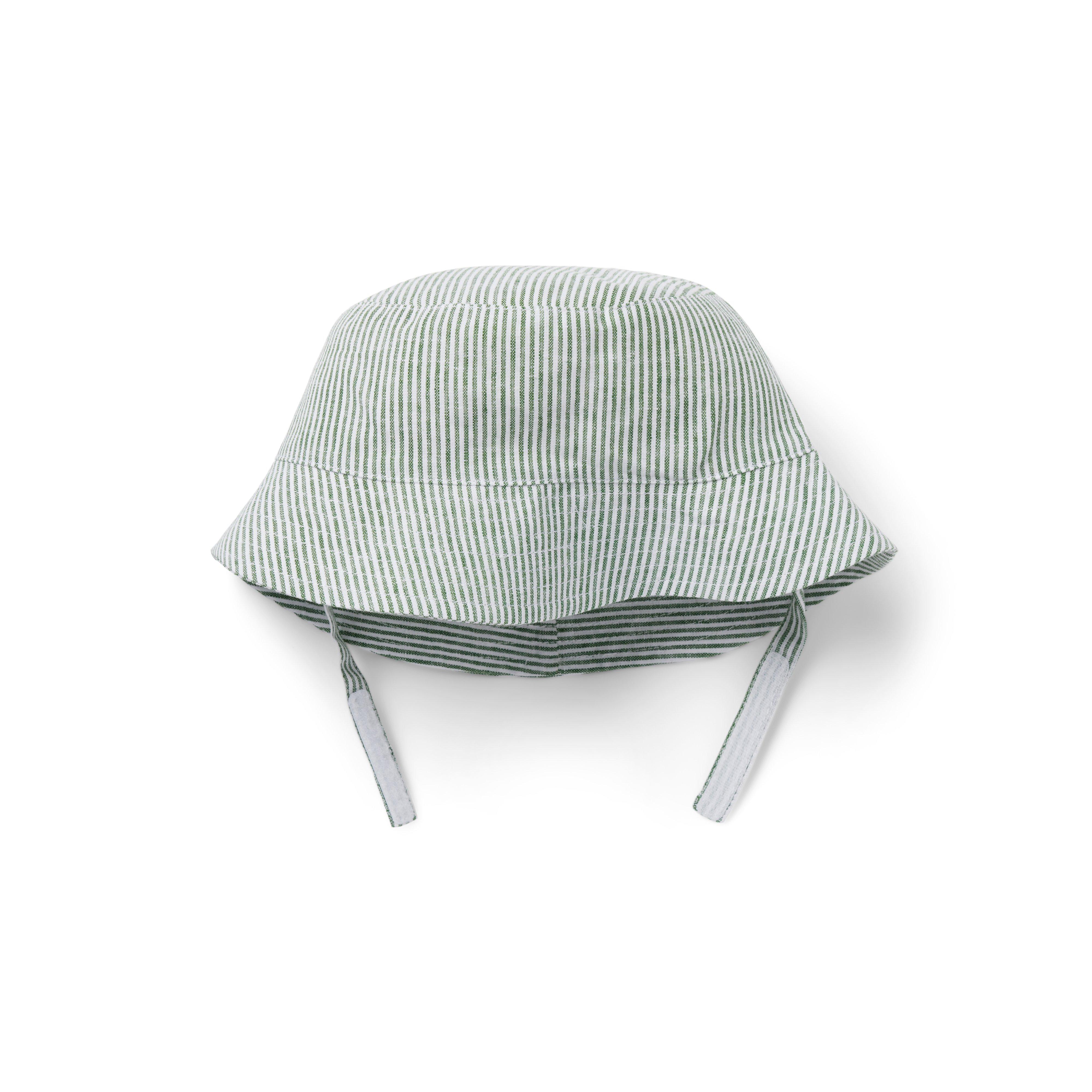 Baby Striped Linen Bucket Hat image number 0