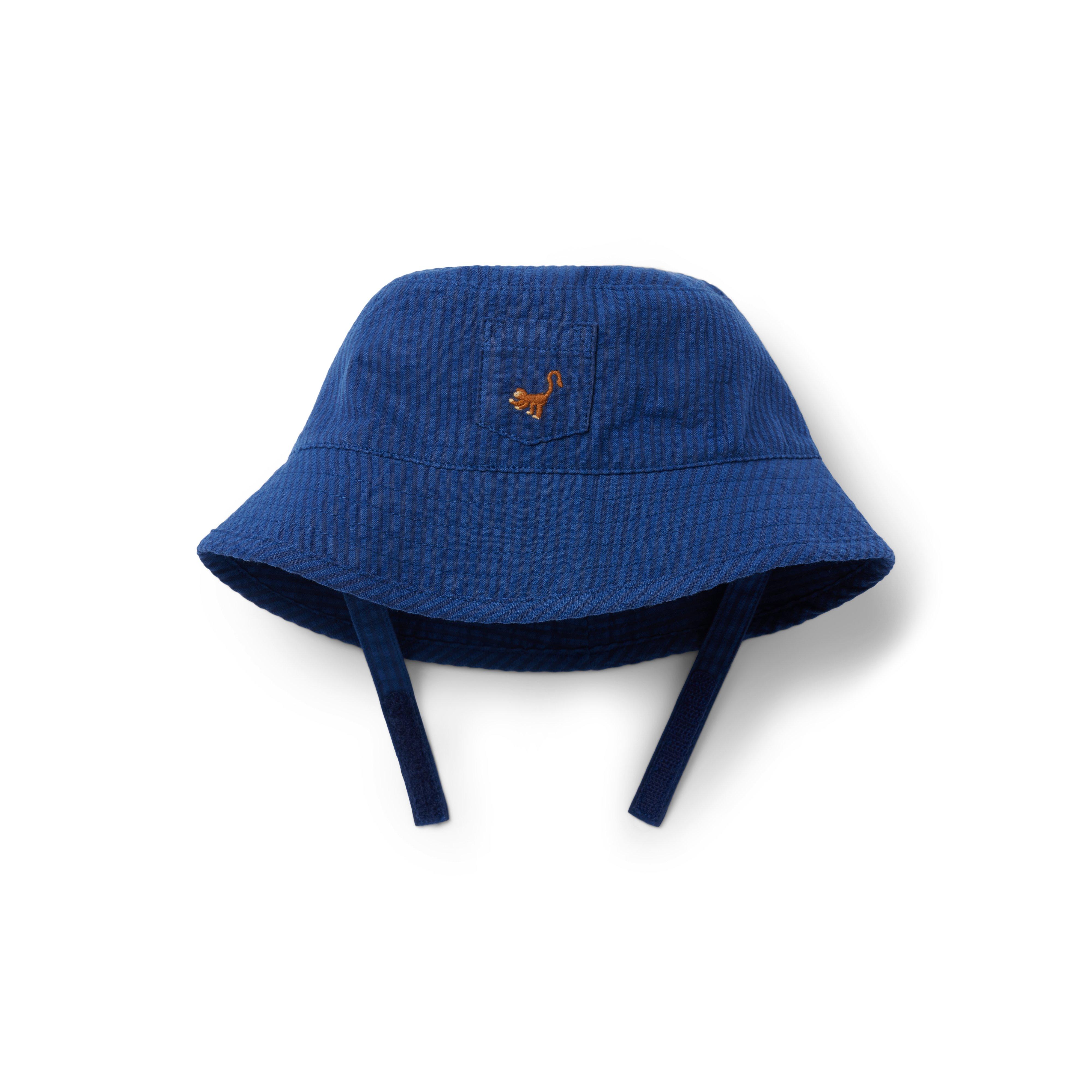 Baby Monkey Seersucker Bucket Hat image number 0