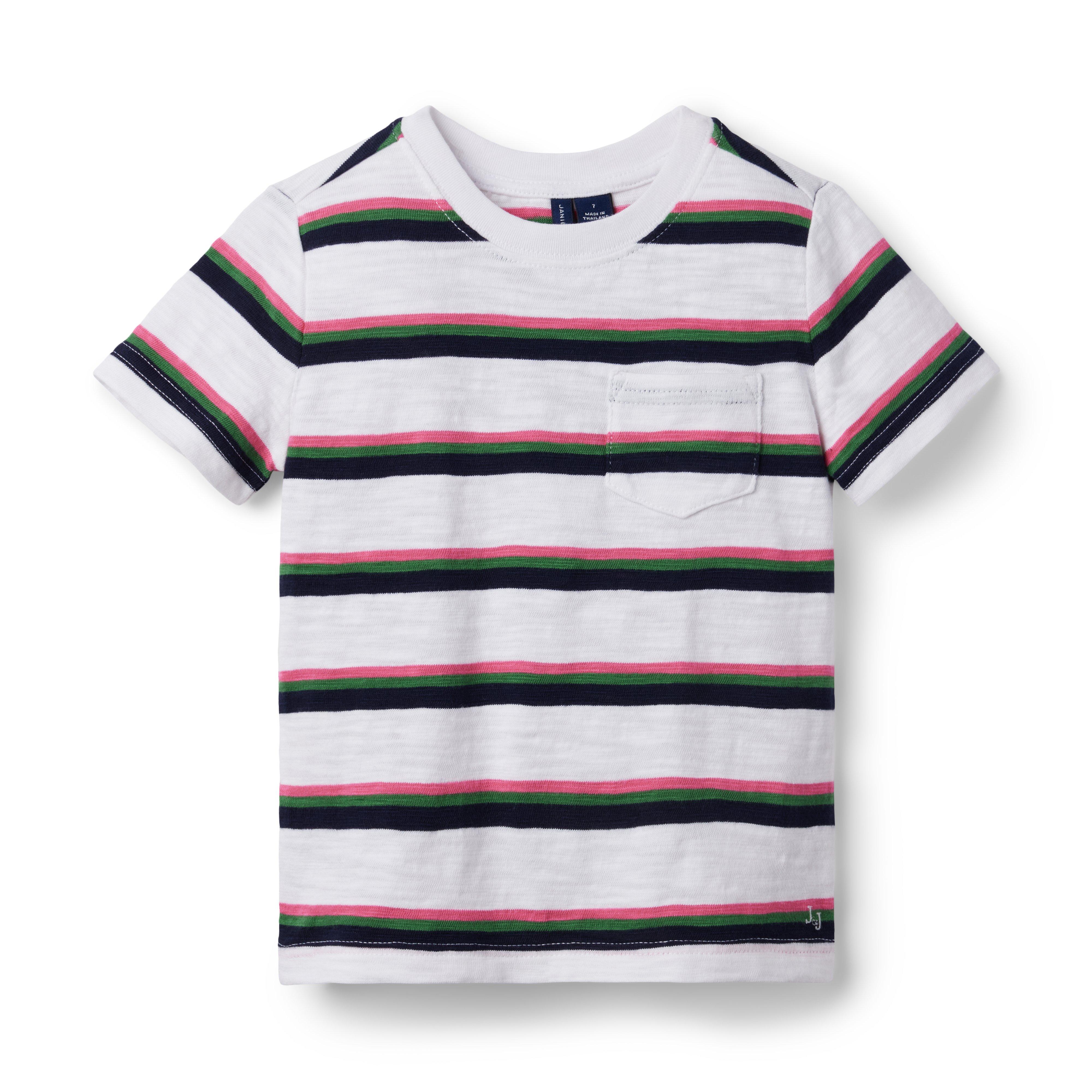 Striped Slub Pocket Tee image number 0