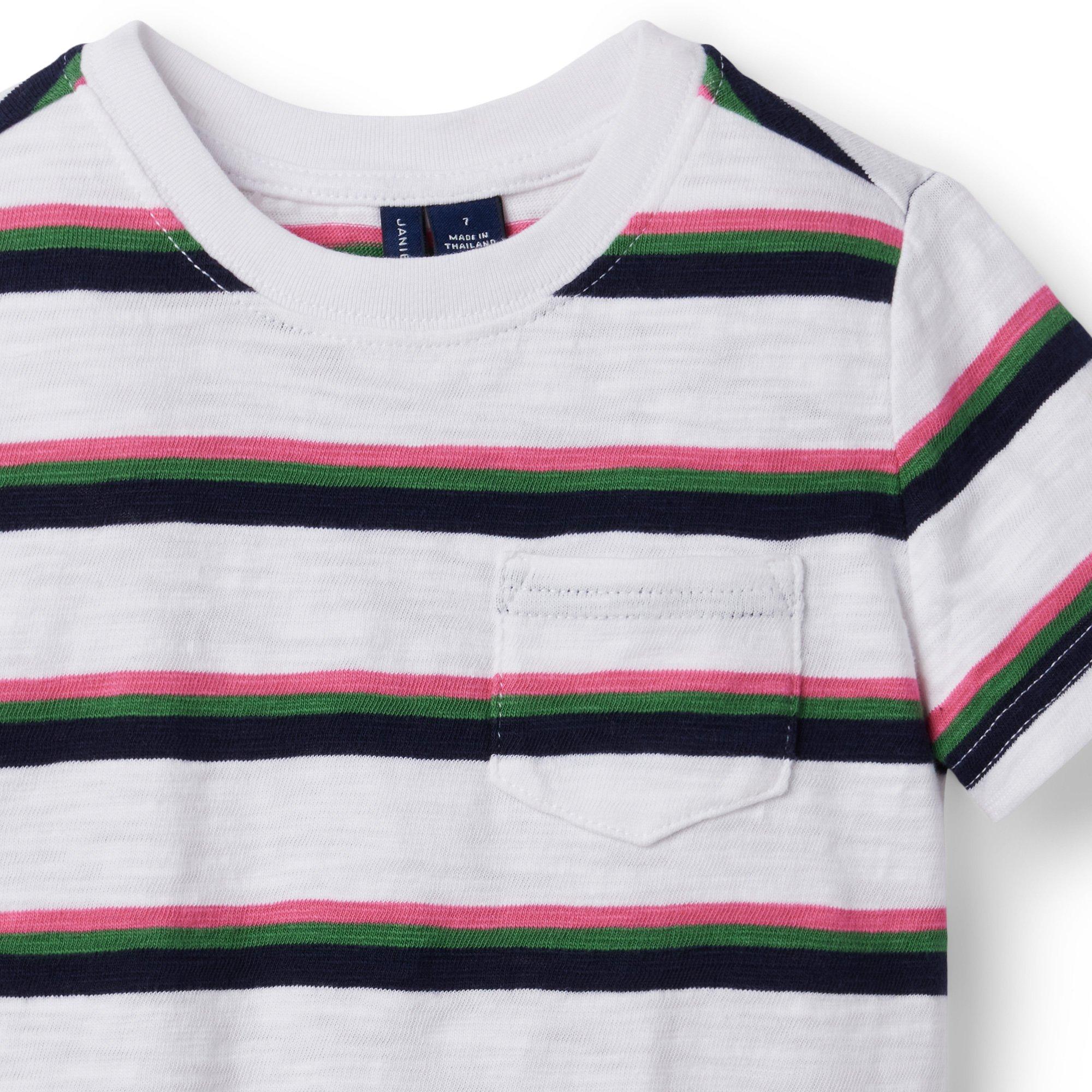 Striped Slub Pocket Tee image number 1