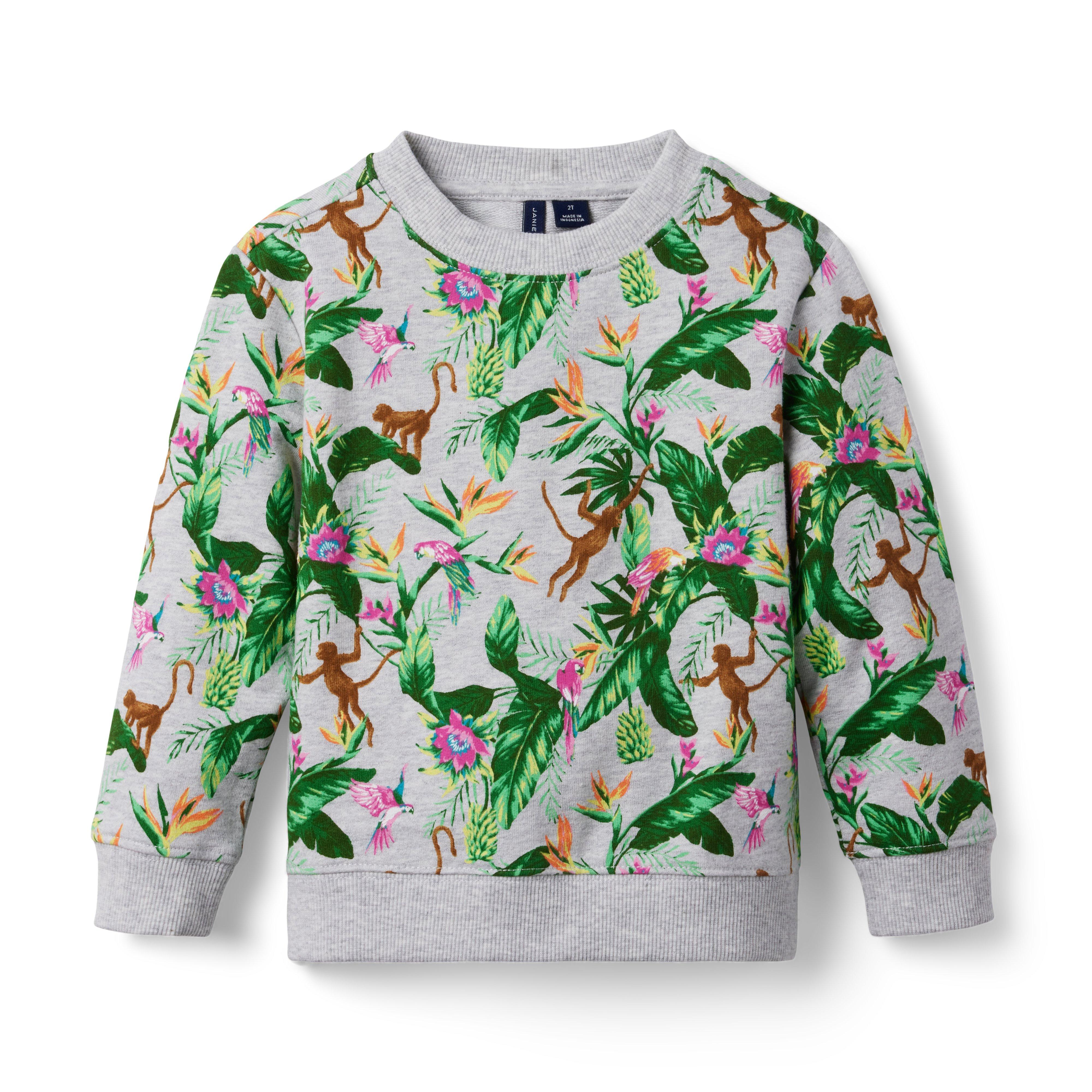 Tropical Jungle French Terry Sweatshirt 