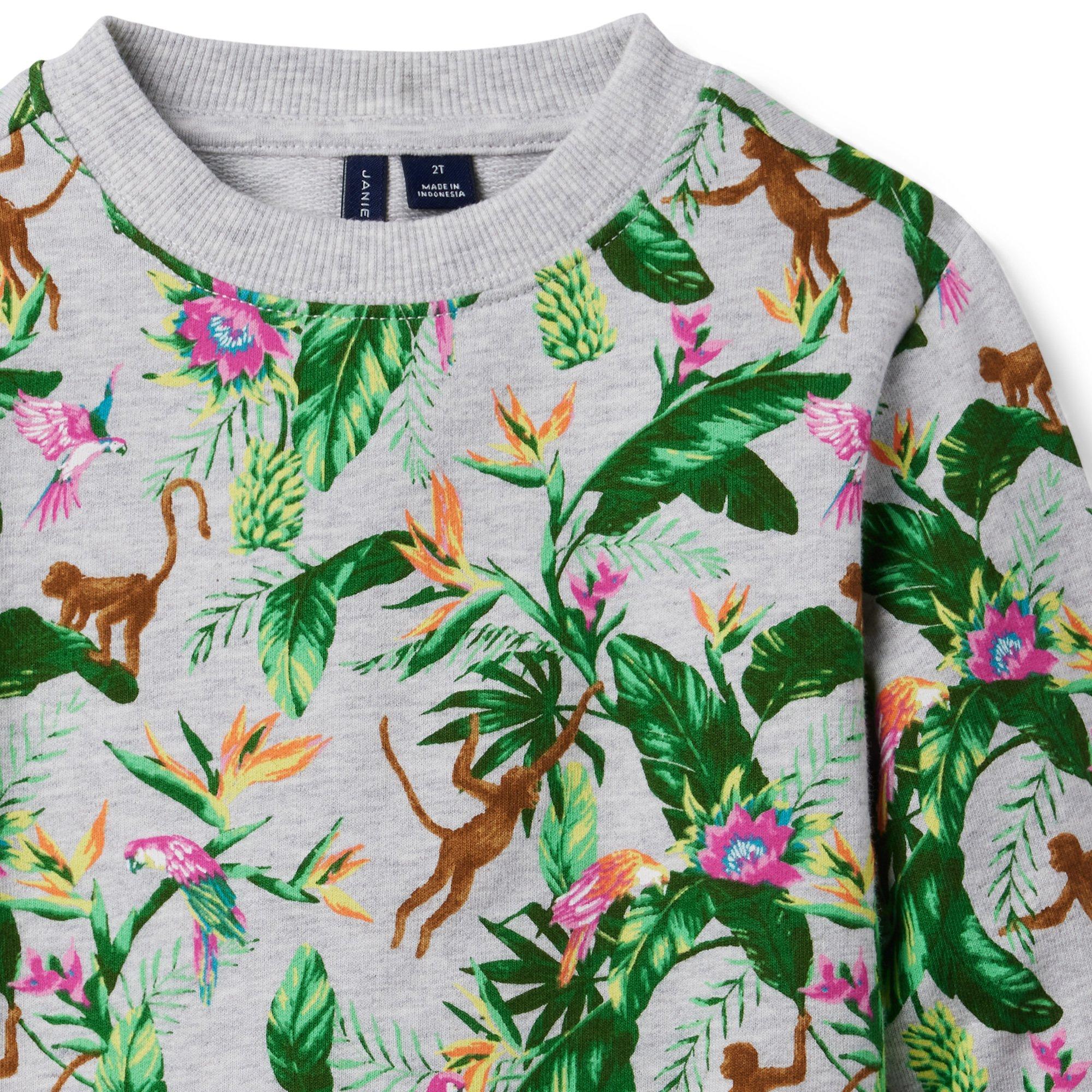 Tropical Jungle French Terry Sweatshirt  image number 1