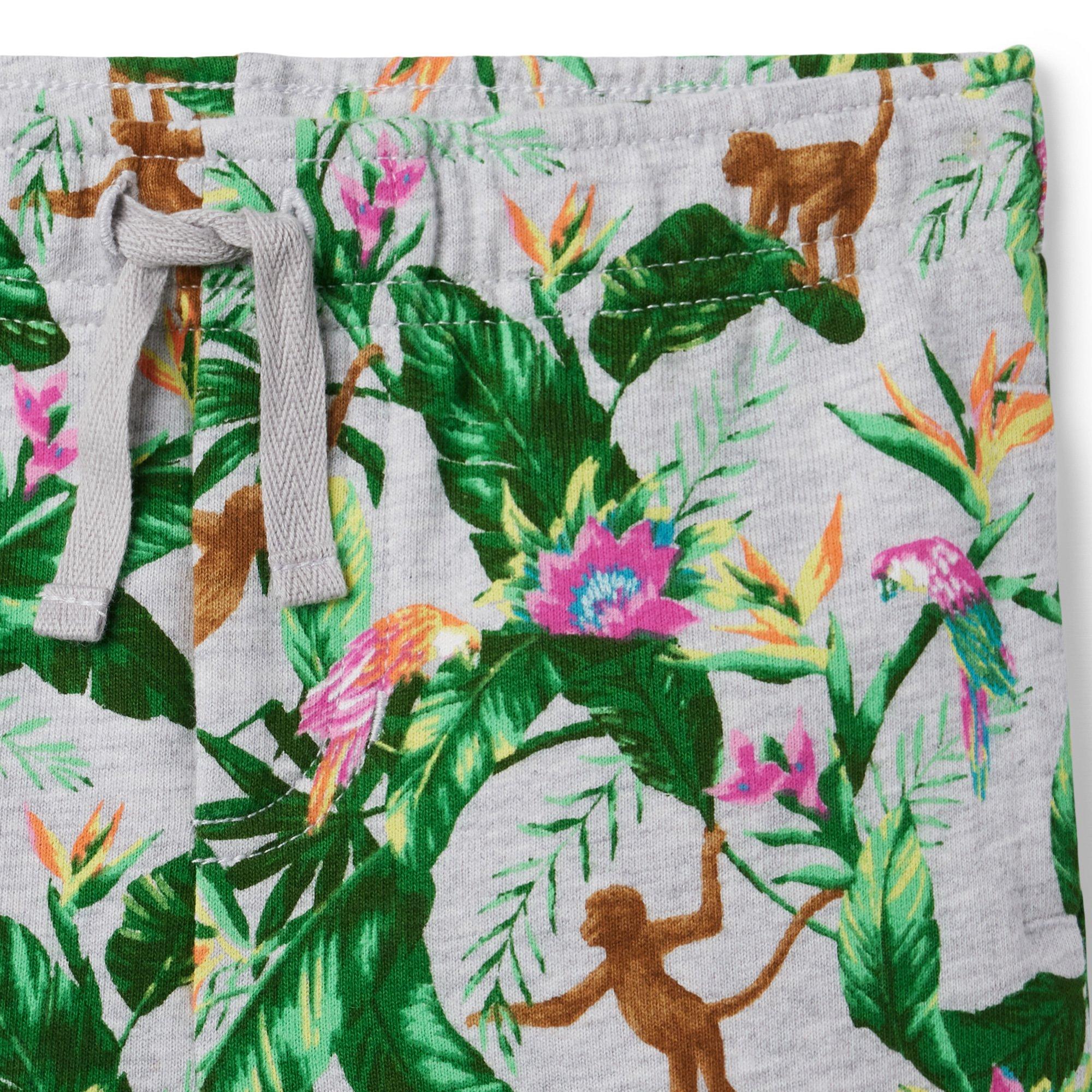 Tropical Jungle French Terry Pull-On Short image number 3