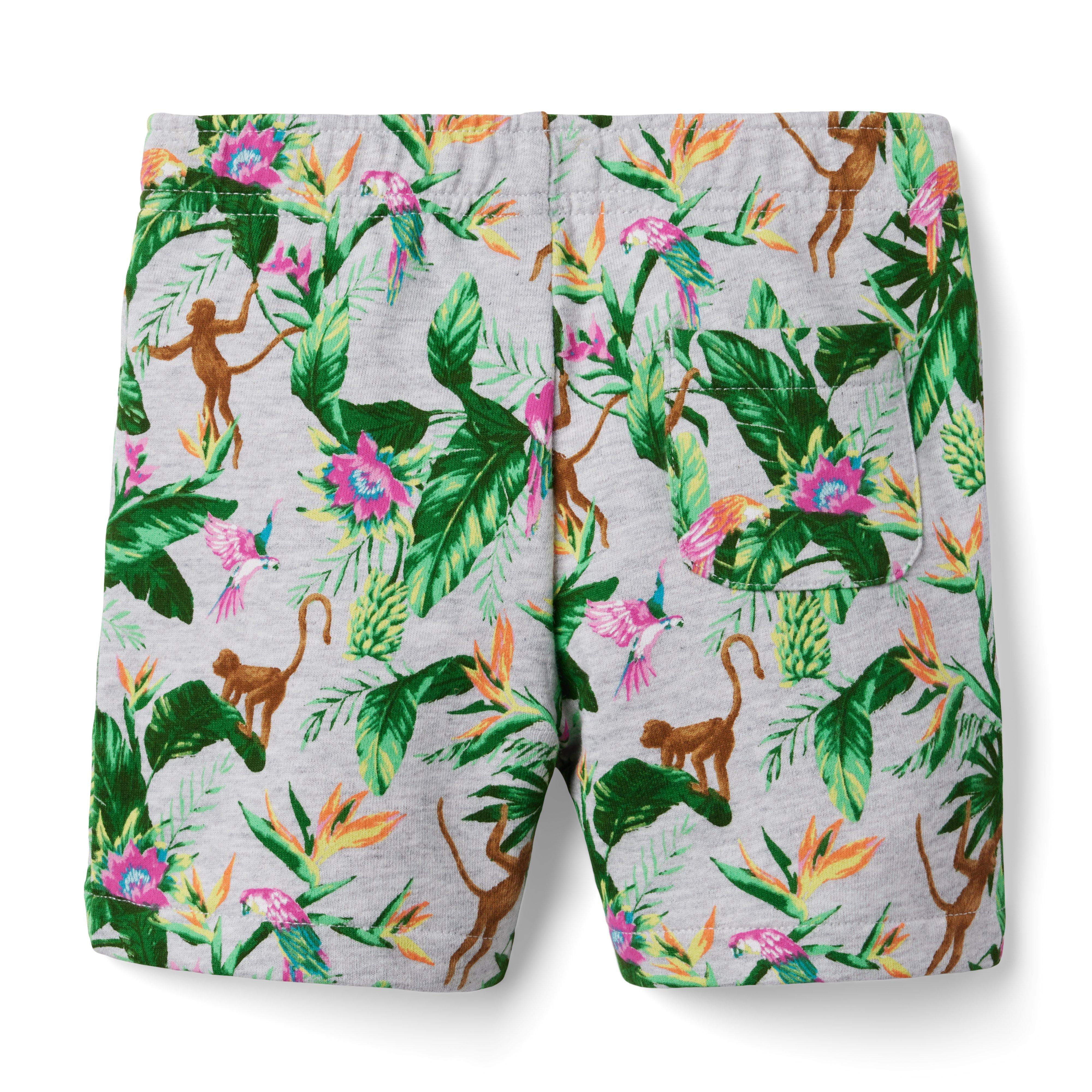Tropical Jungle French Terry Pull-On Short image number 1