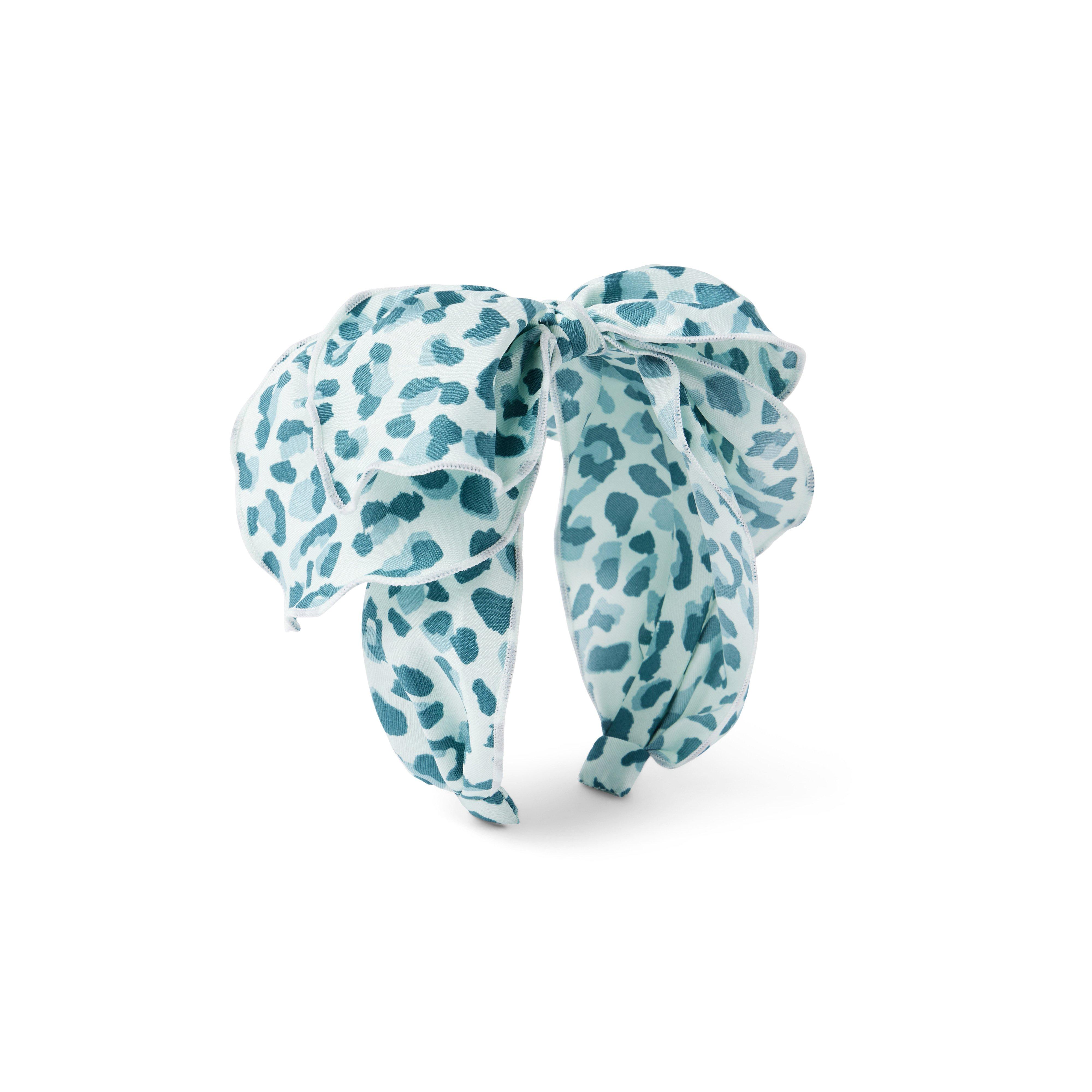 Leopard Twill Bow Headband image number 0