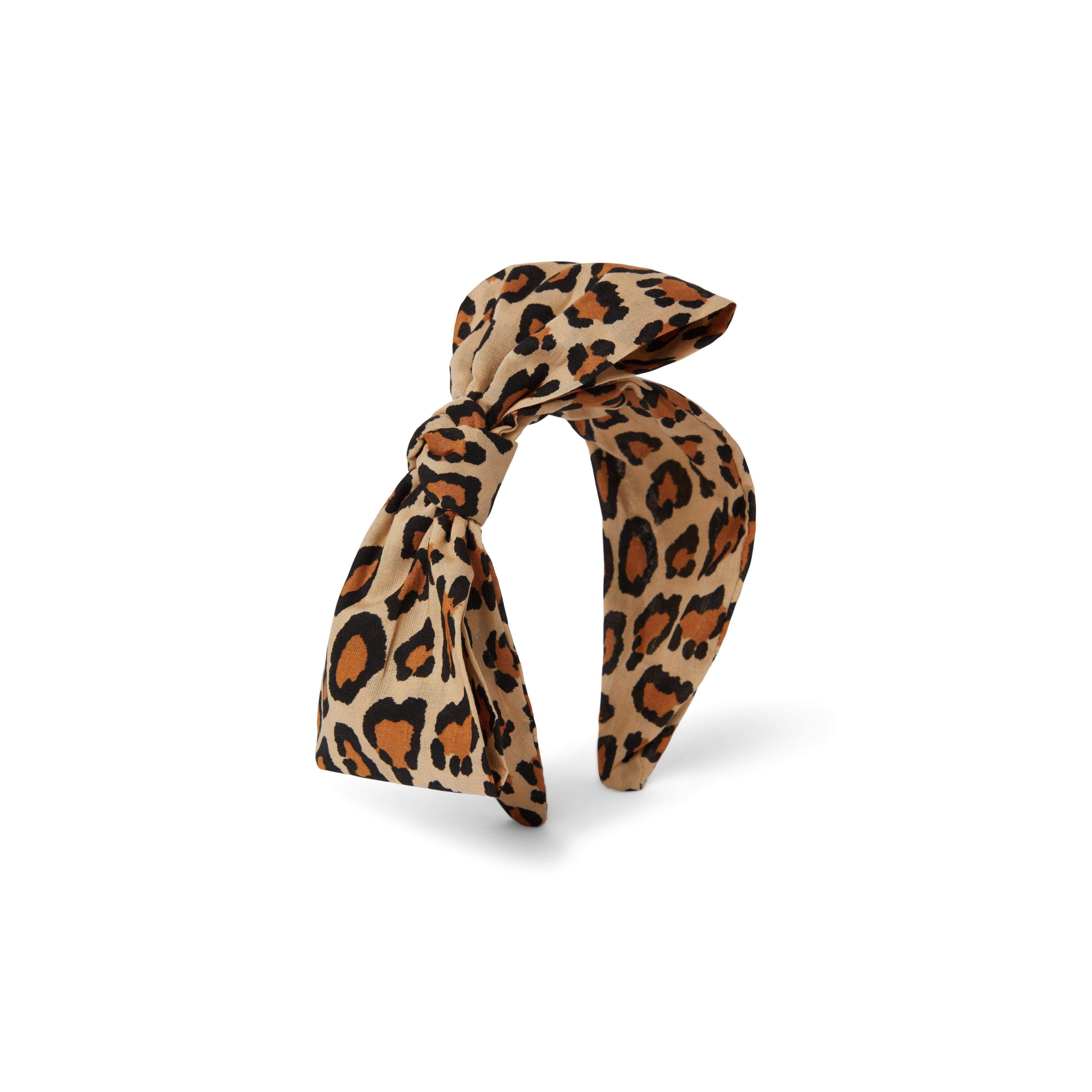 Leopard Bow Headband image number 0