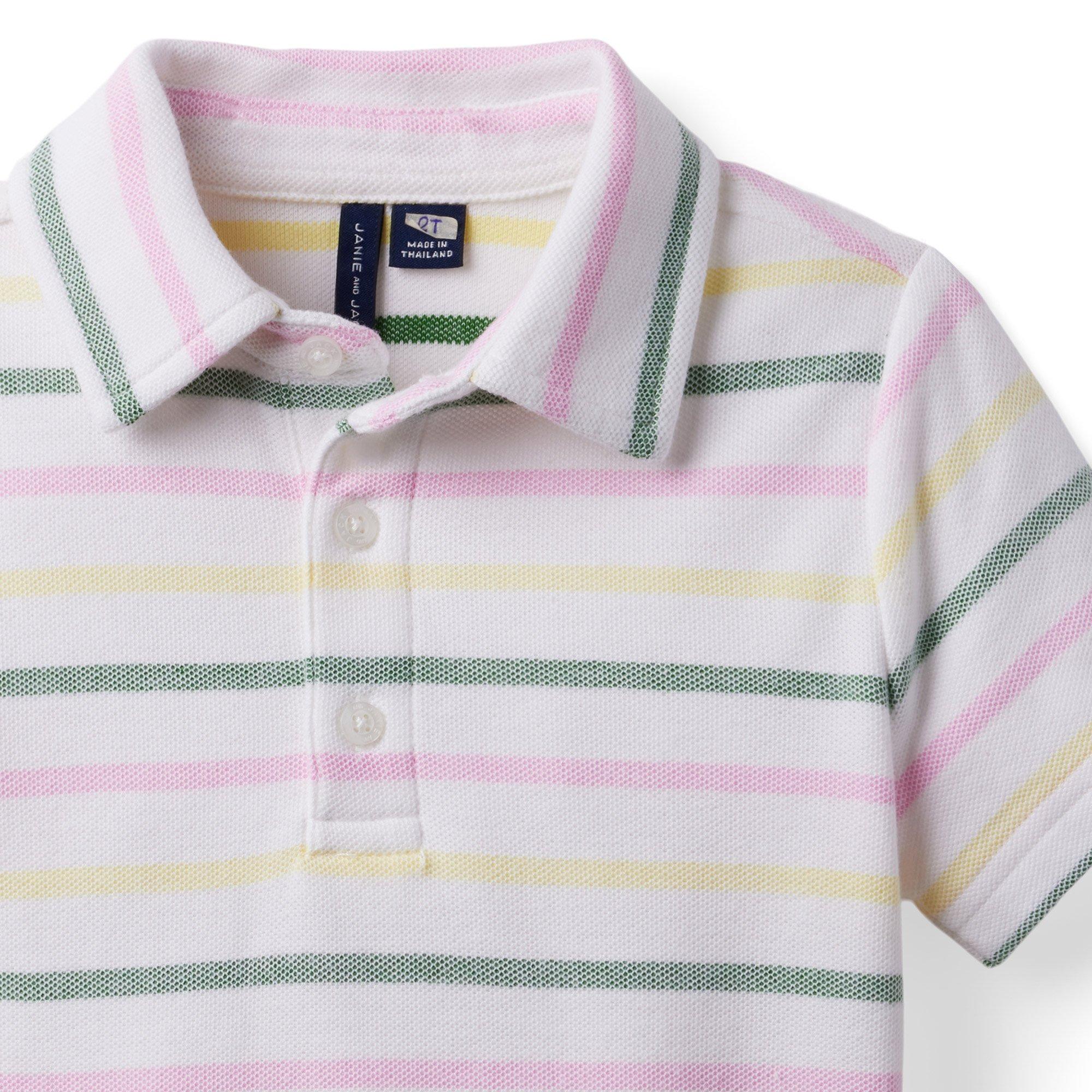 Striped Pique Polo image number 1