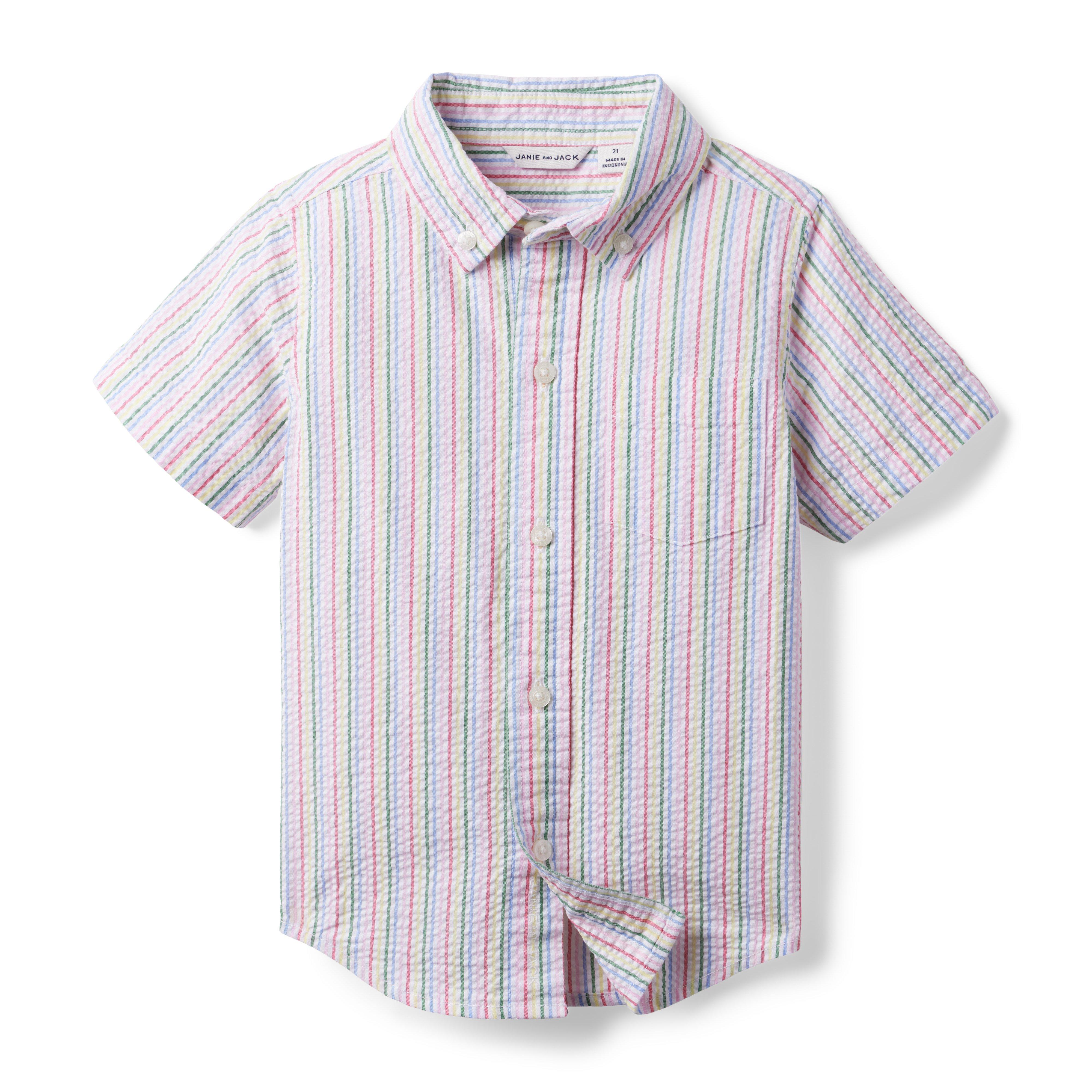 Rainbow Striped Seersucker Shirt image number 0