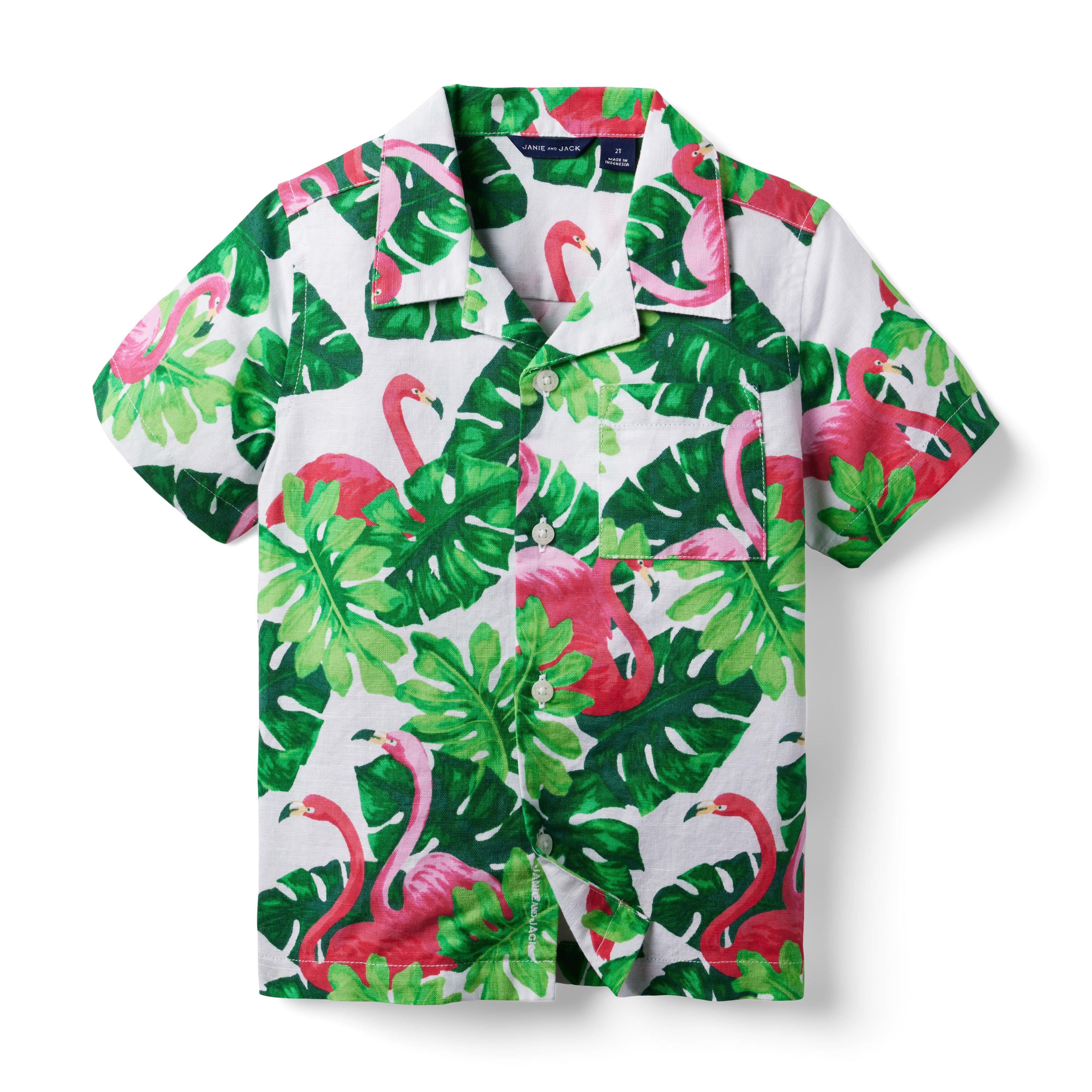 Tropical Flamingo Cabana Shirt image number 0