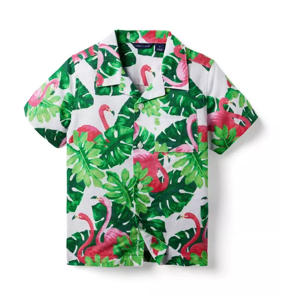 Tropical Flamingo Cabana Shirt