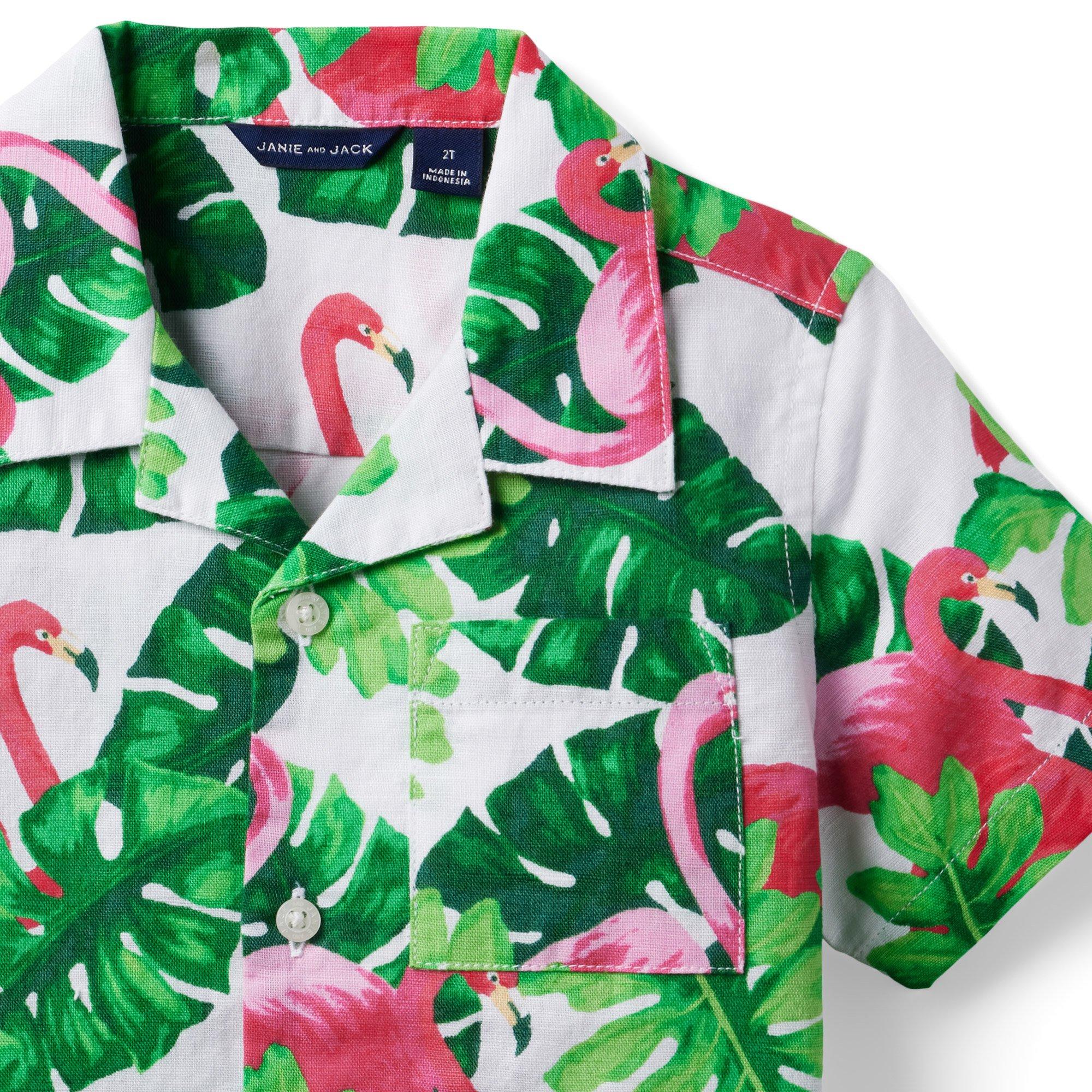 Tropical Flamingo Cabana Shirt image number 2