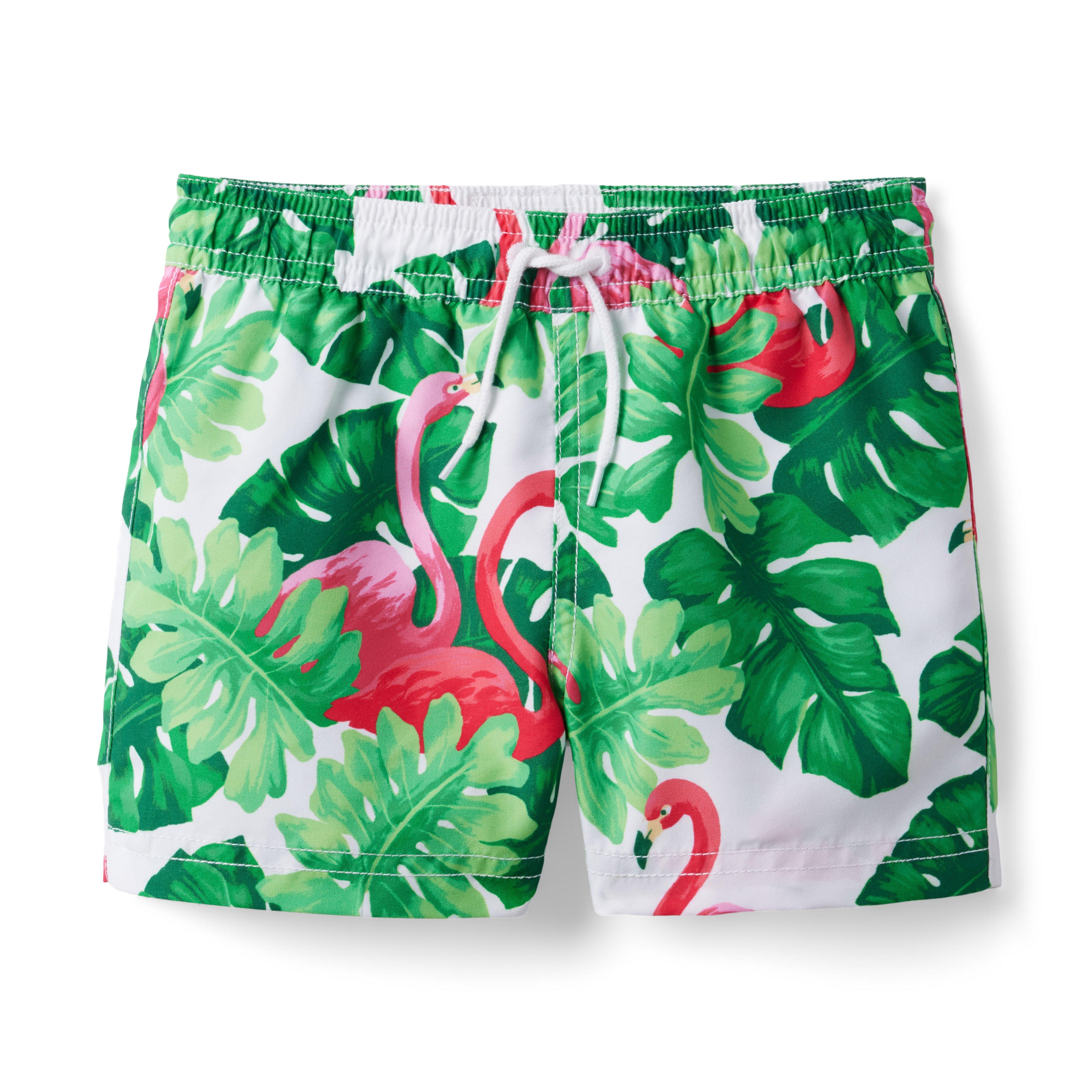 Tropical Flamingo Swim Trunk