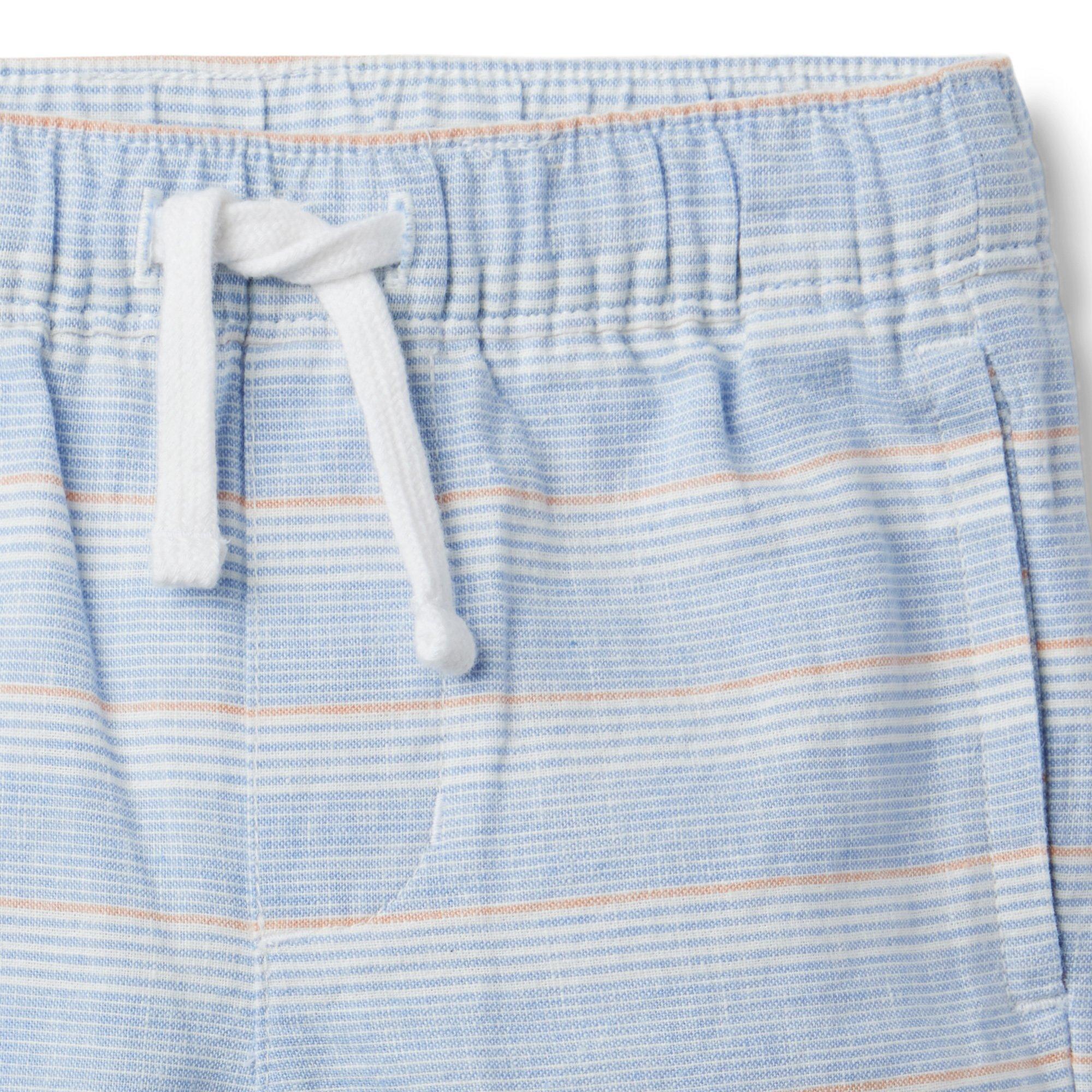 The Striped Linen-Cotton Pull-On Short image number 3