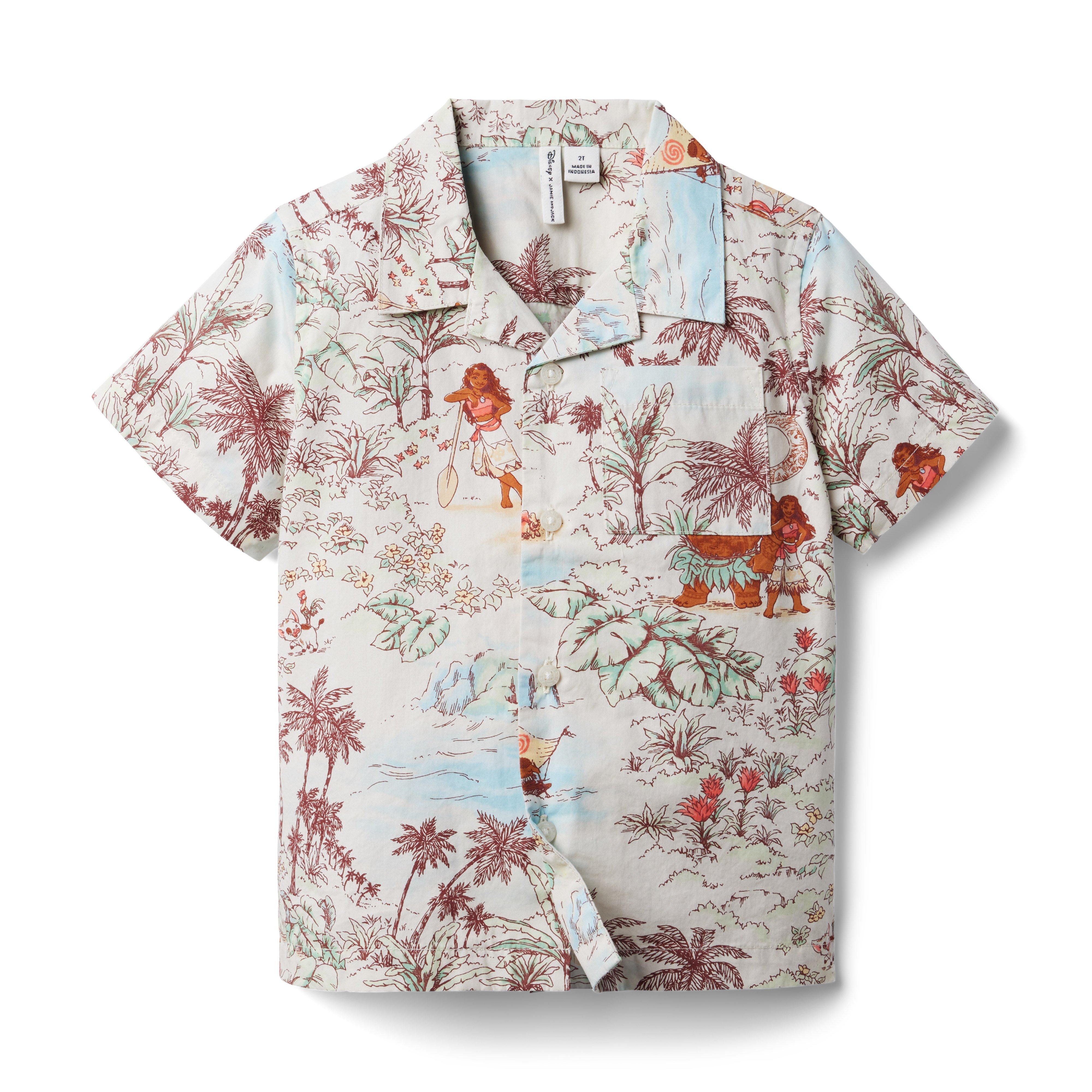 DISNEY MOANA BEYOND THE SEA POPLIN CABANA SHIRT