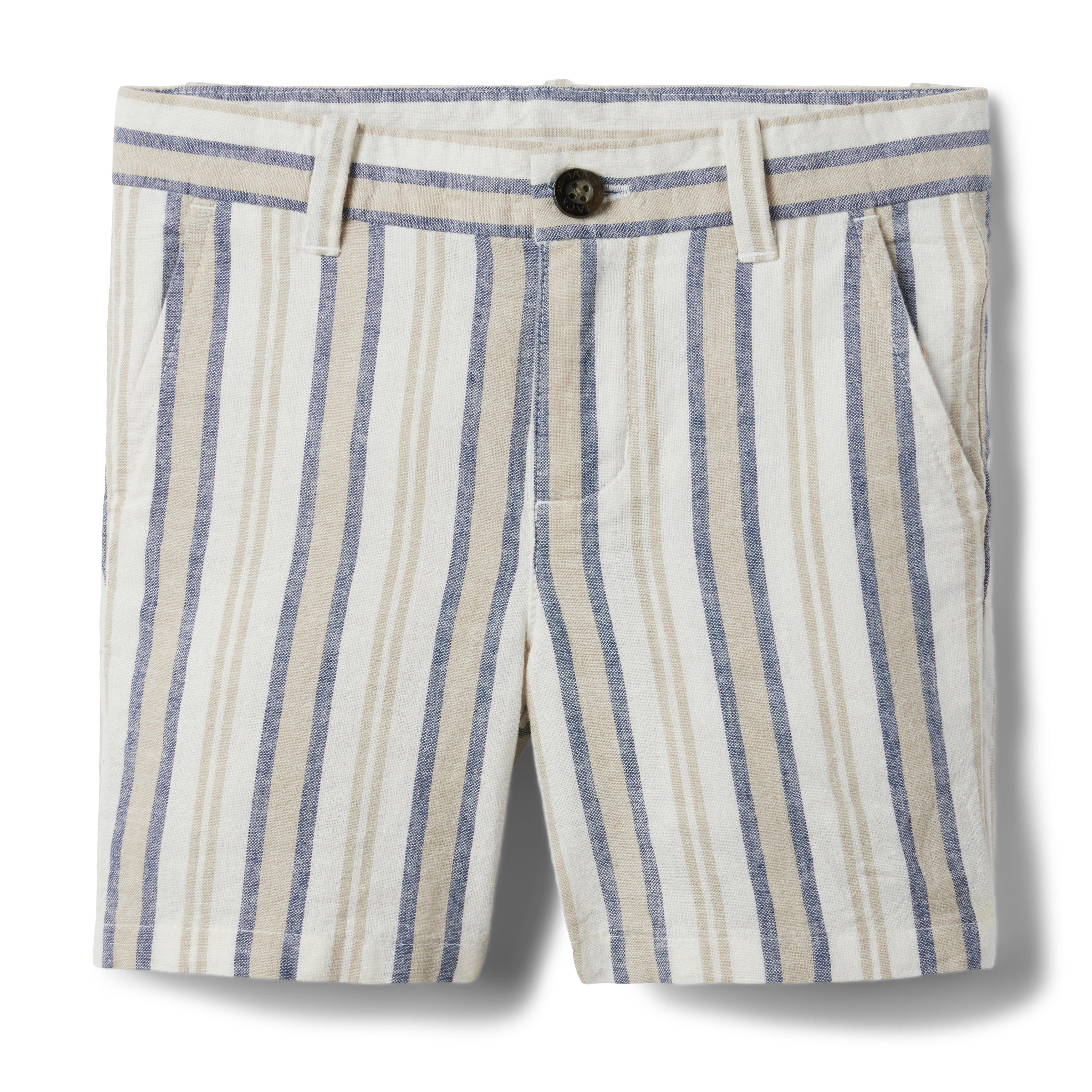 Striped Linen Short image number 0