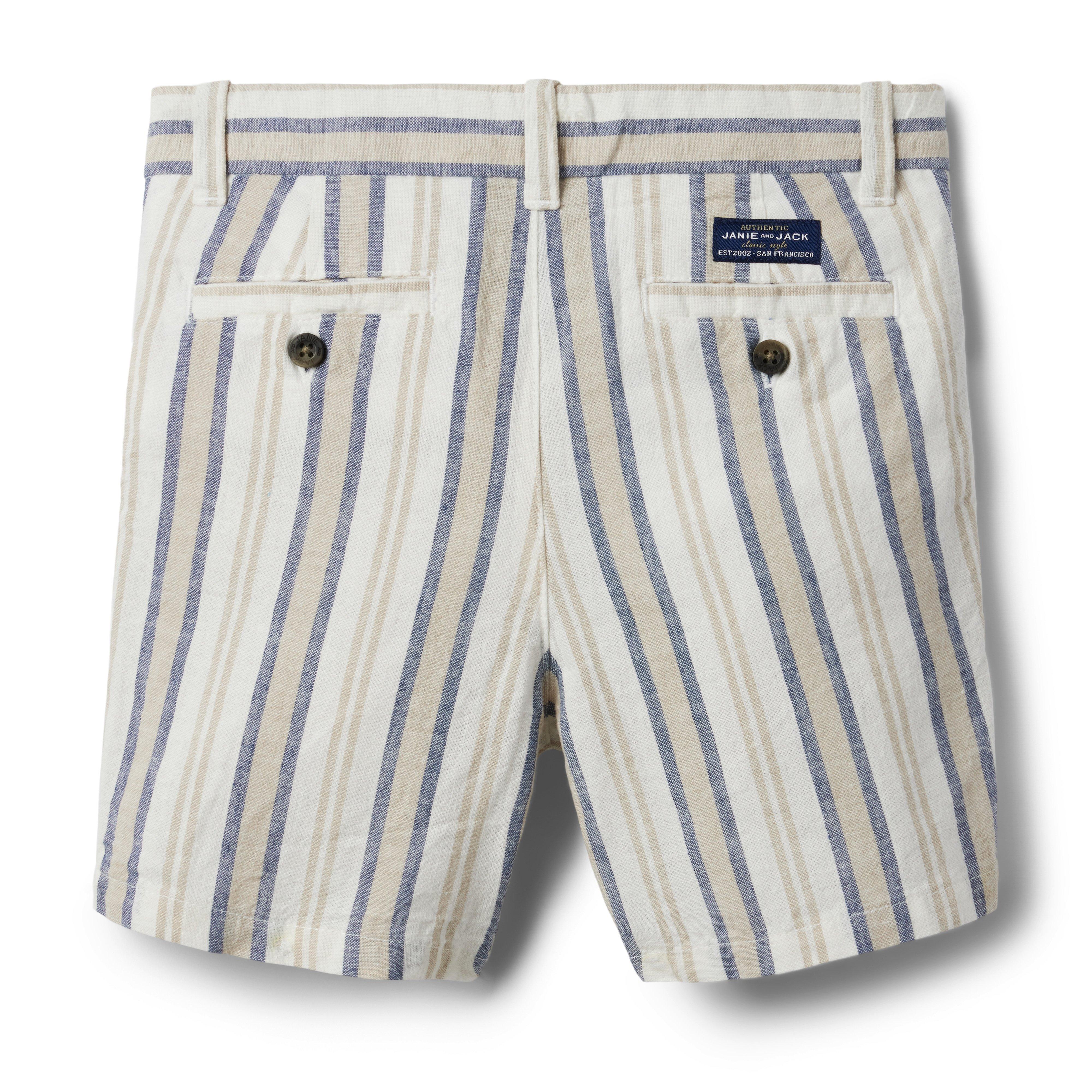 Striped Linen Short image number 1