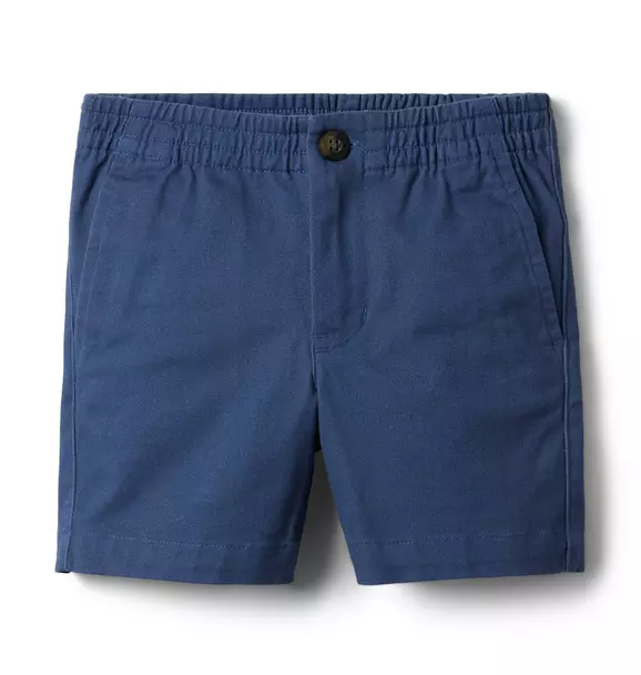 Twill Pull-On Button-Front Short 