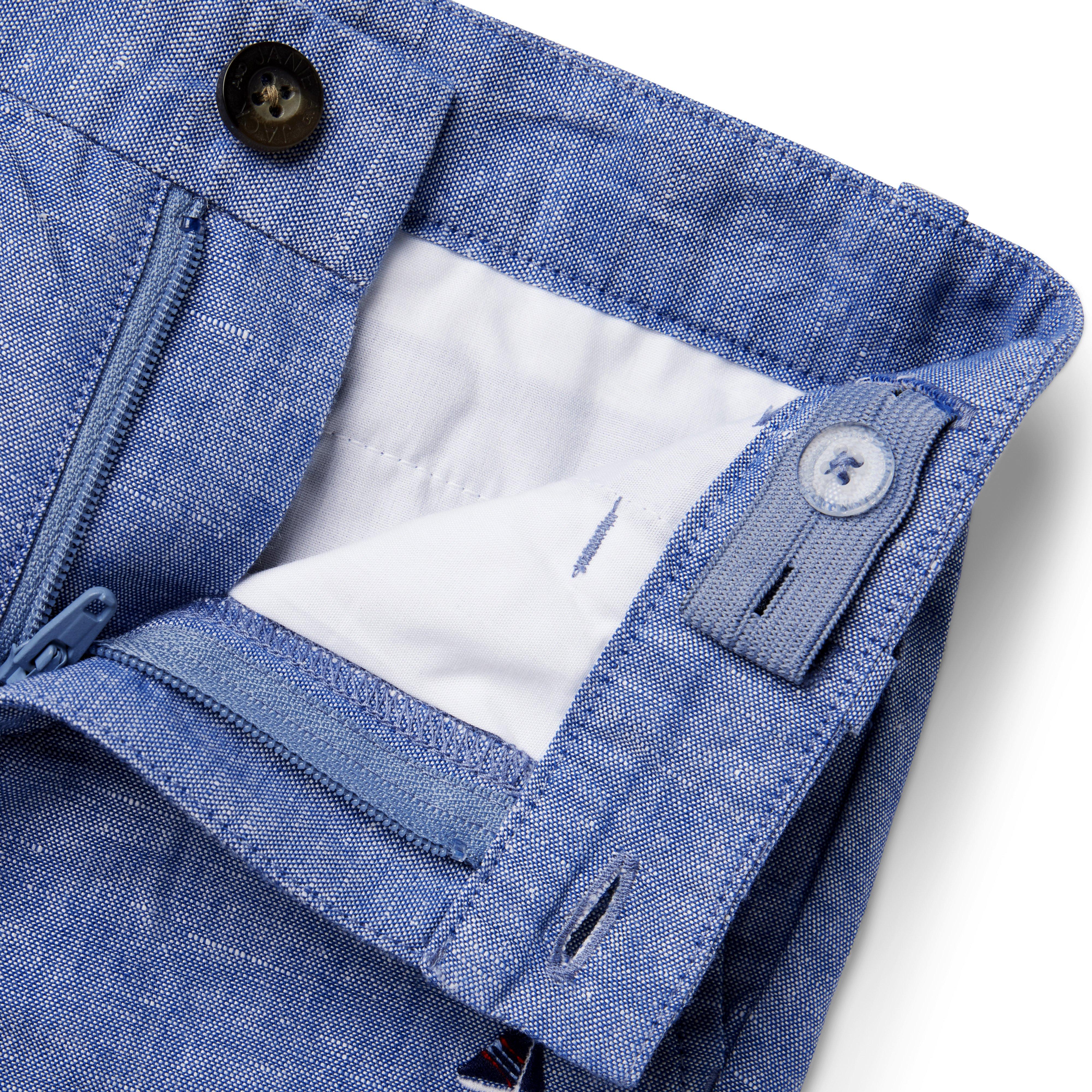 Embroidered Sailboat Linen Short image number 2