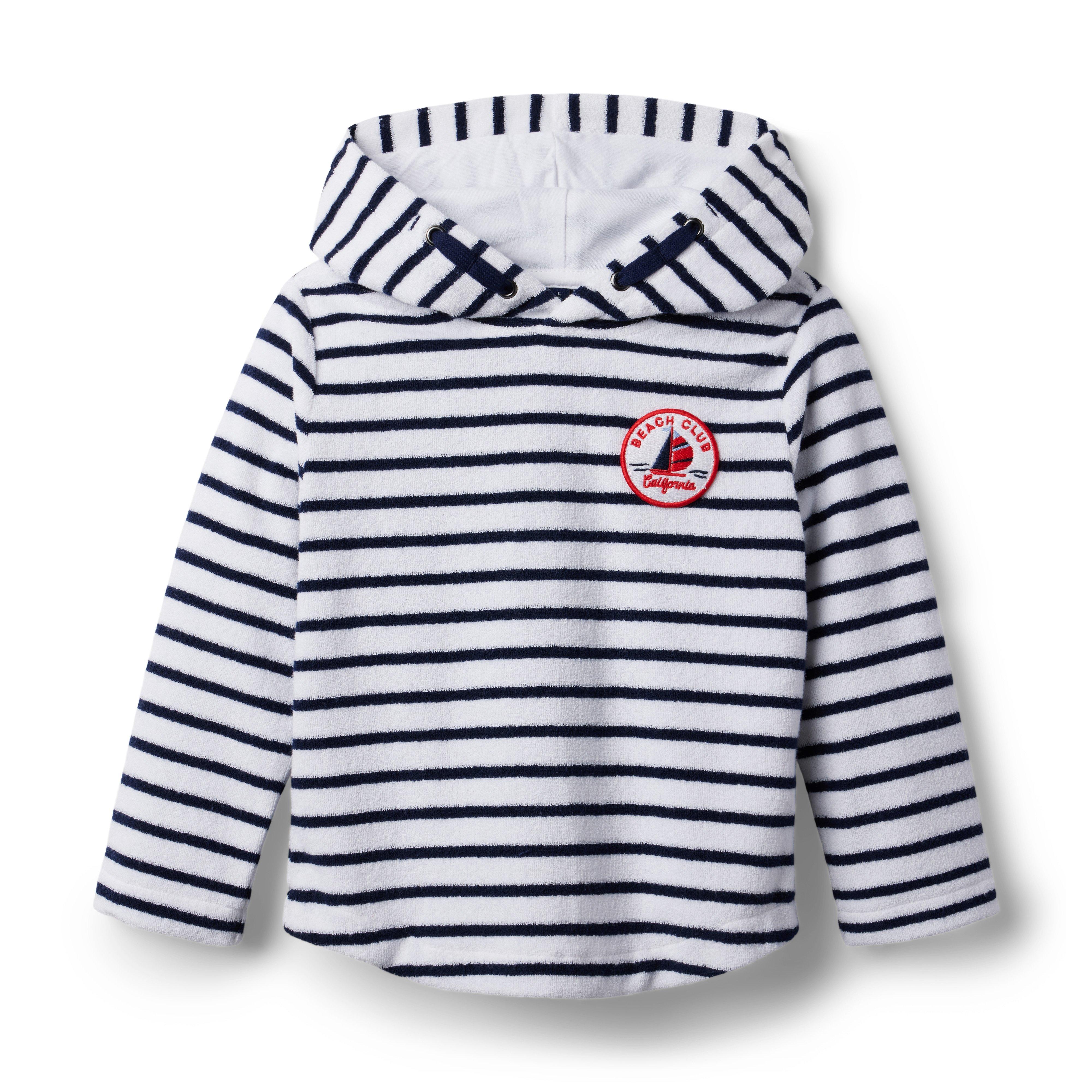 Striped Terry Hooded Pullover image number 0