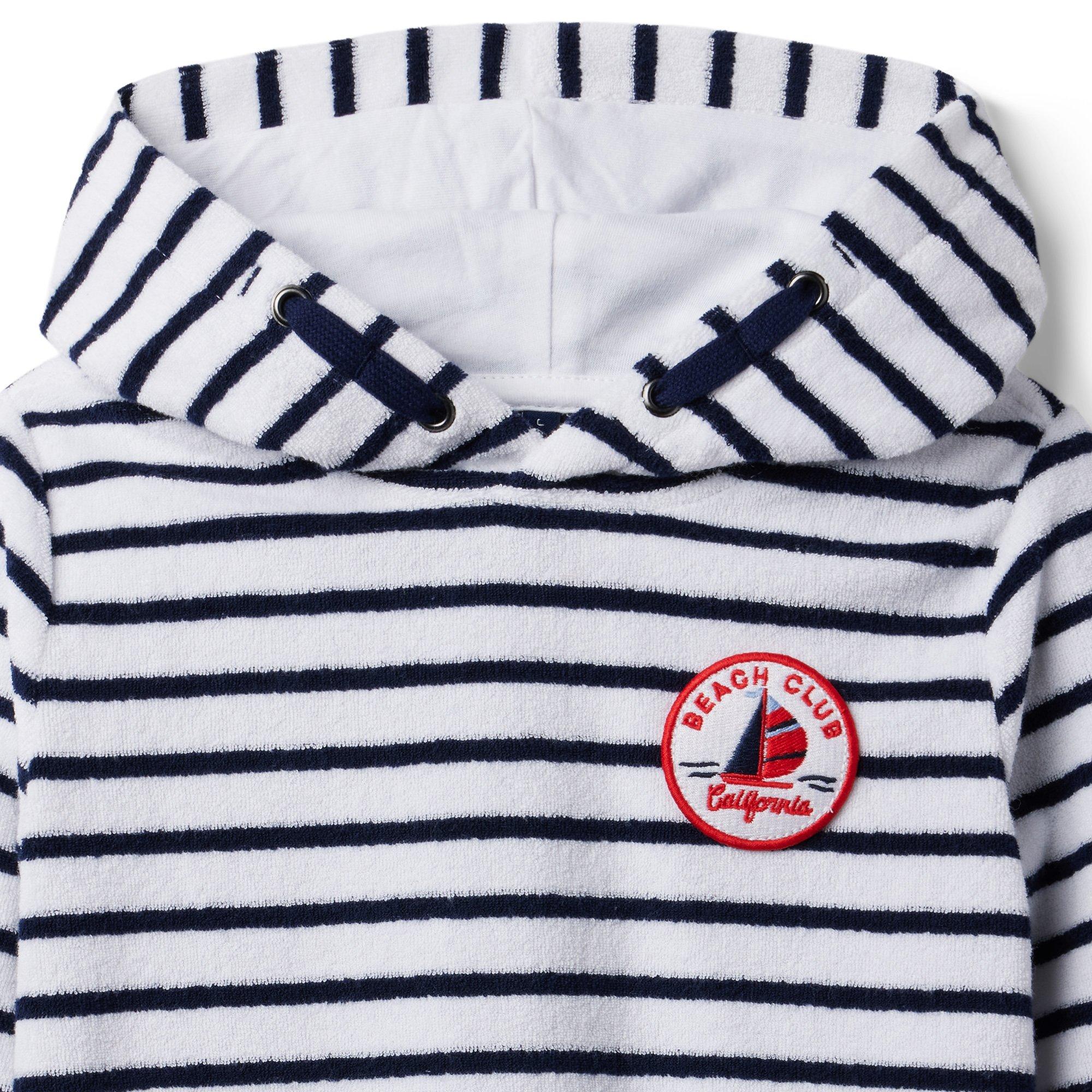 Striped Terry Hooded Pullover image number 1