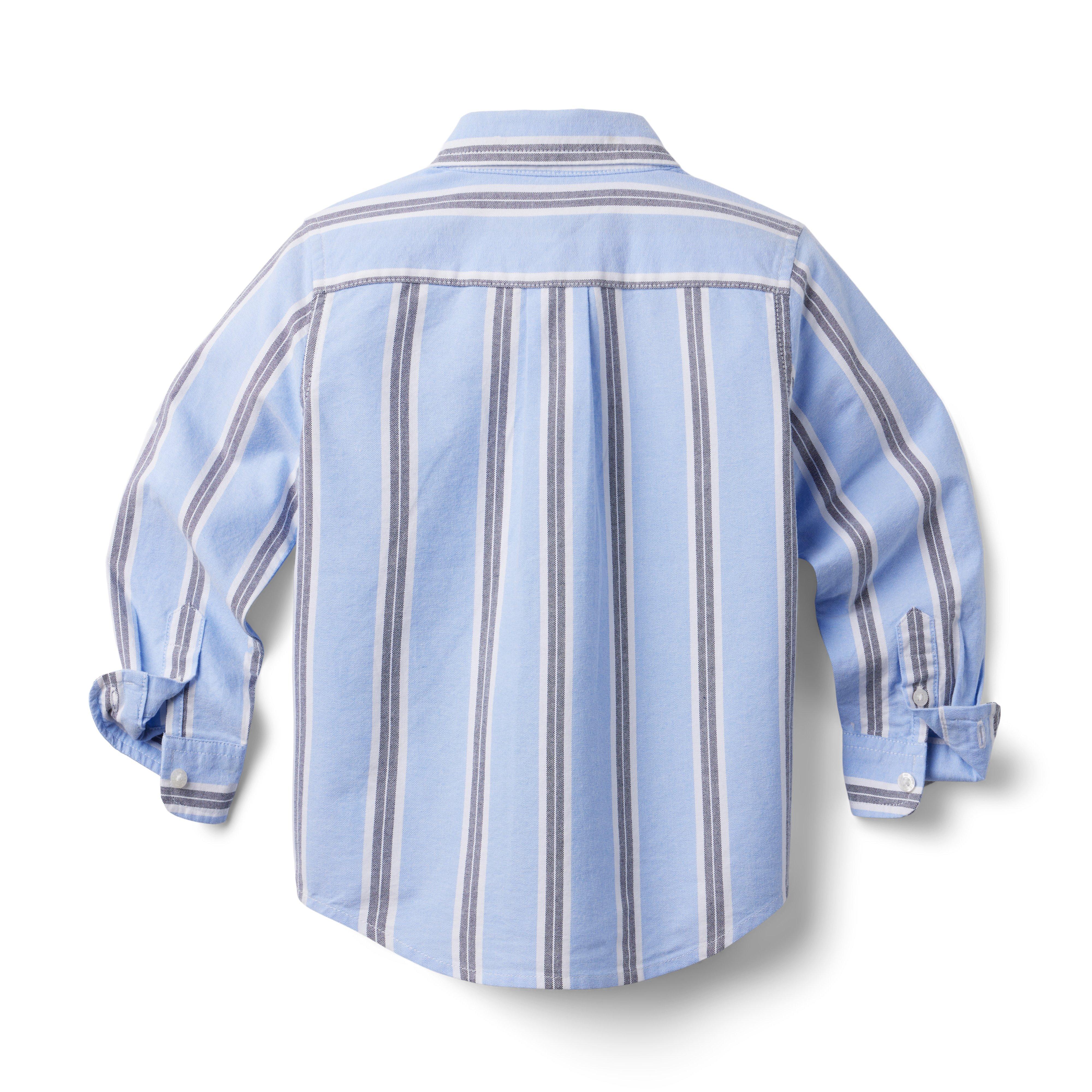 Striped Roll-Cuff Oxford Shirt image number 1