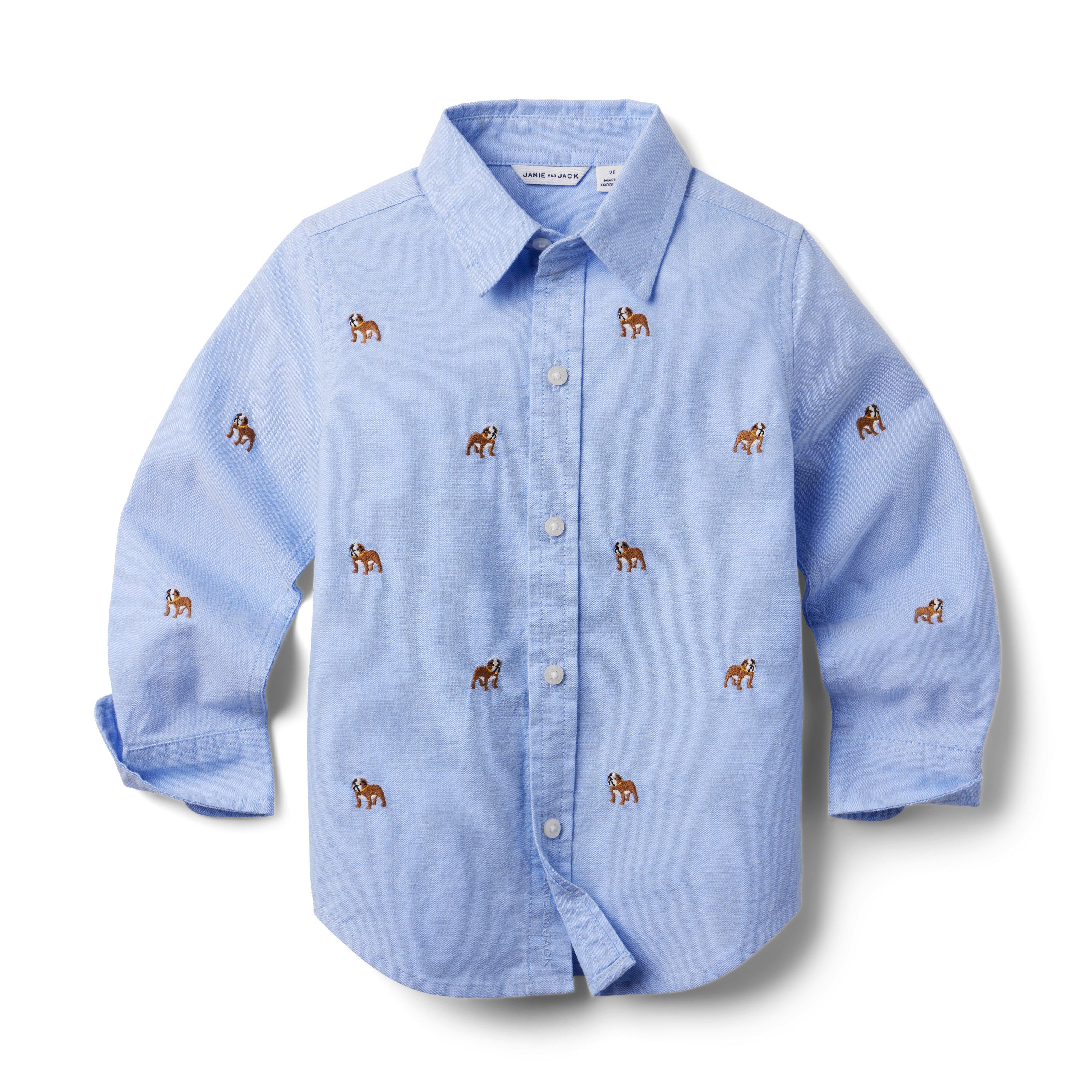 Embroidered Bulldog Oxford Shirt image number 0