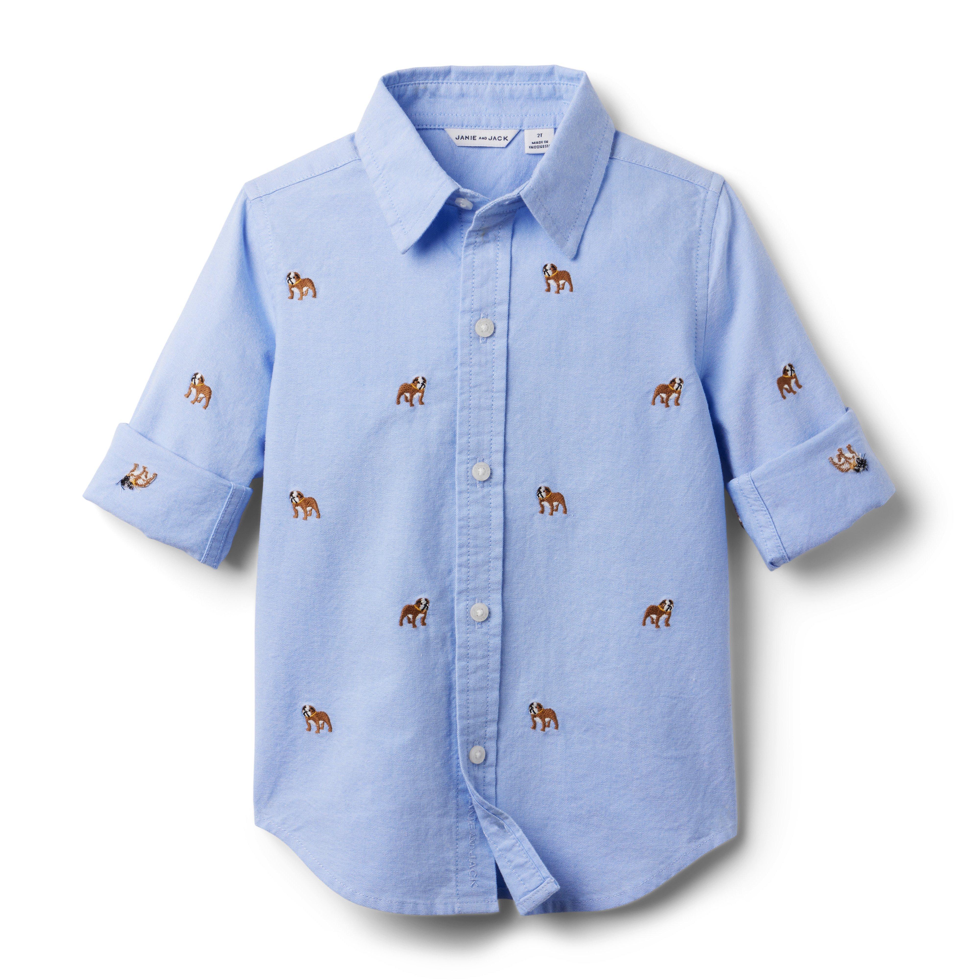 Embroidered Bulldog Oxford Shirt image number 2