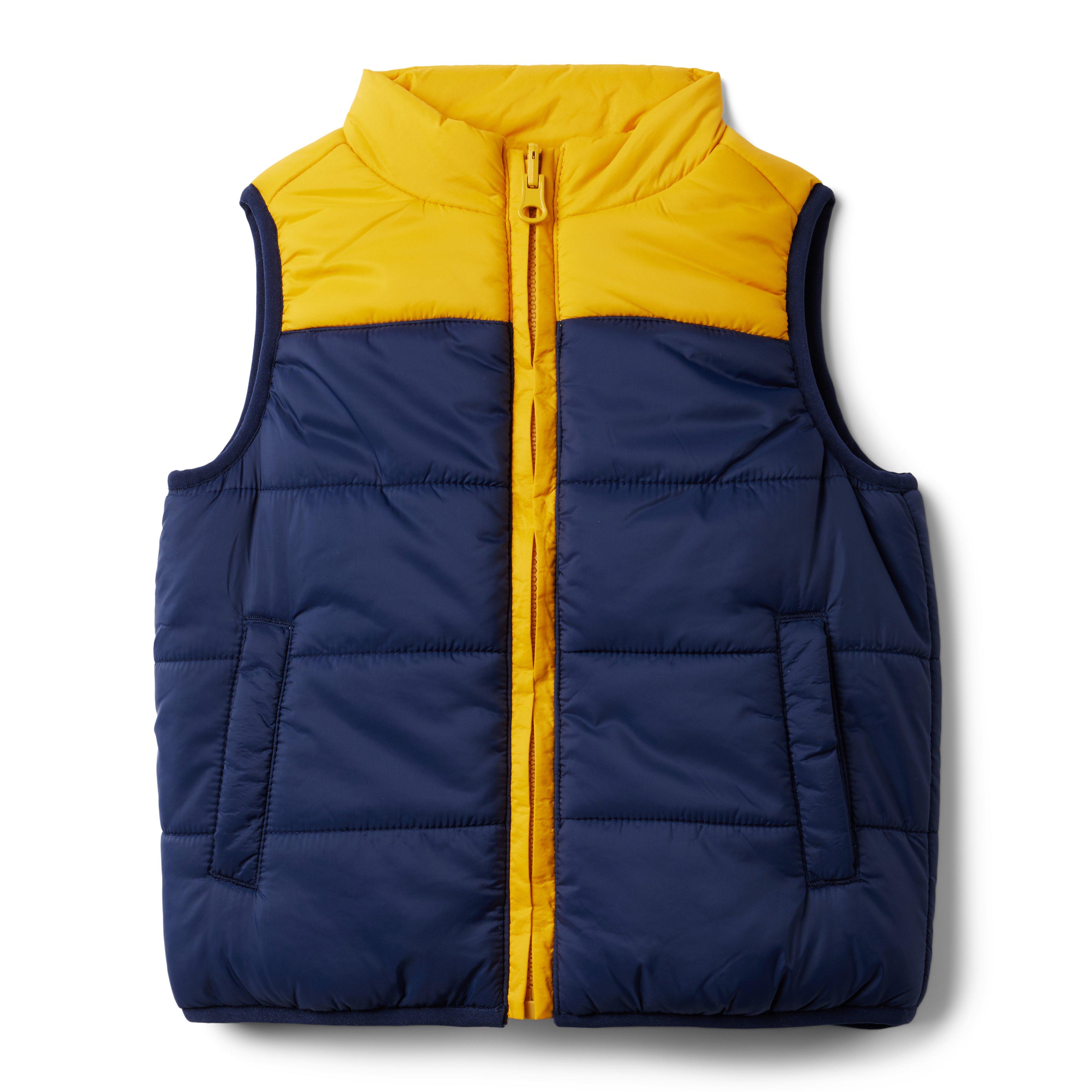 Reversible Colorblocked Puffer Vest