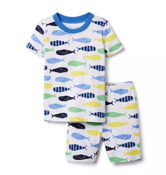 Whale Short Pajama Set