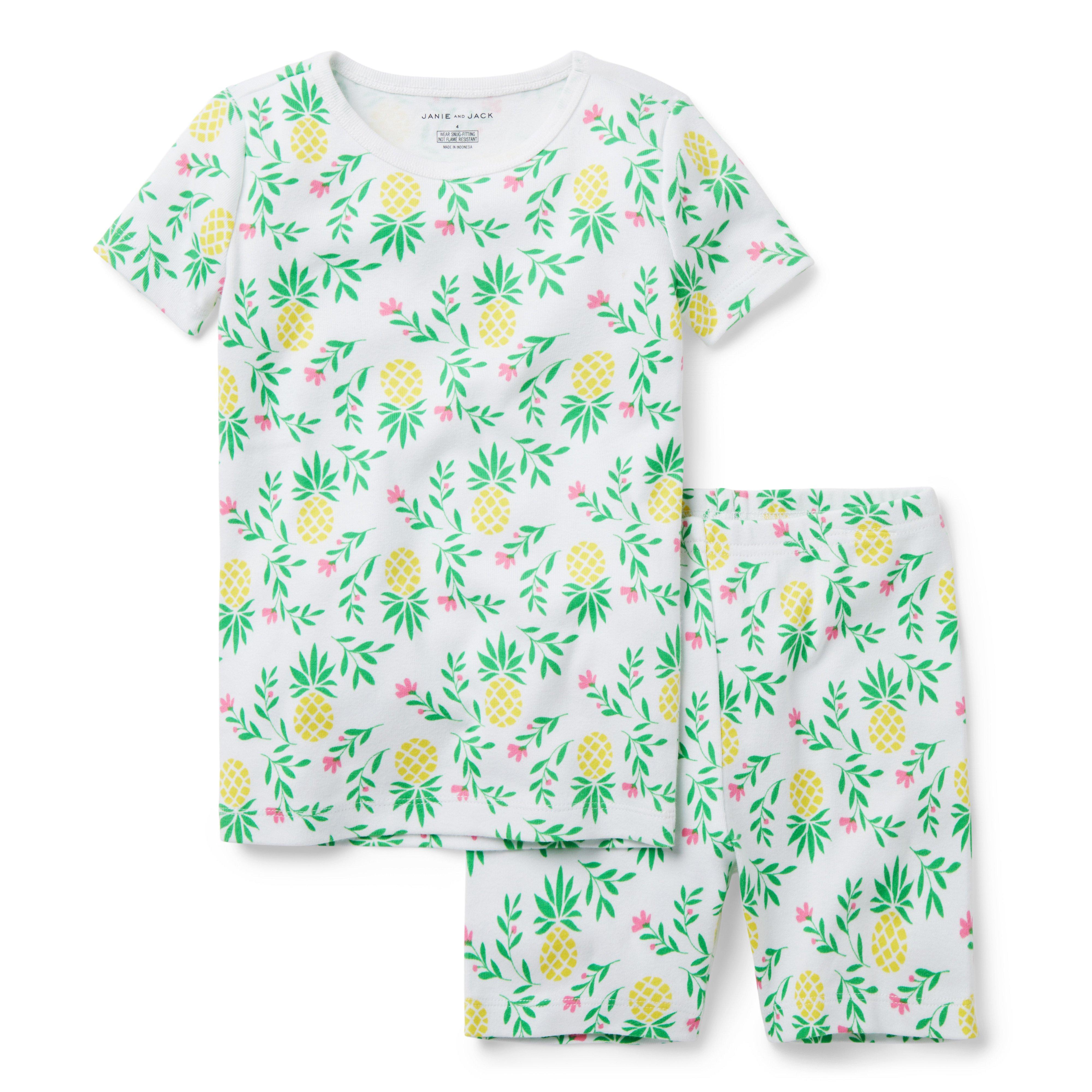 Pineapple Dreams Short Pajama Set  image number 0