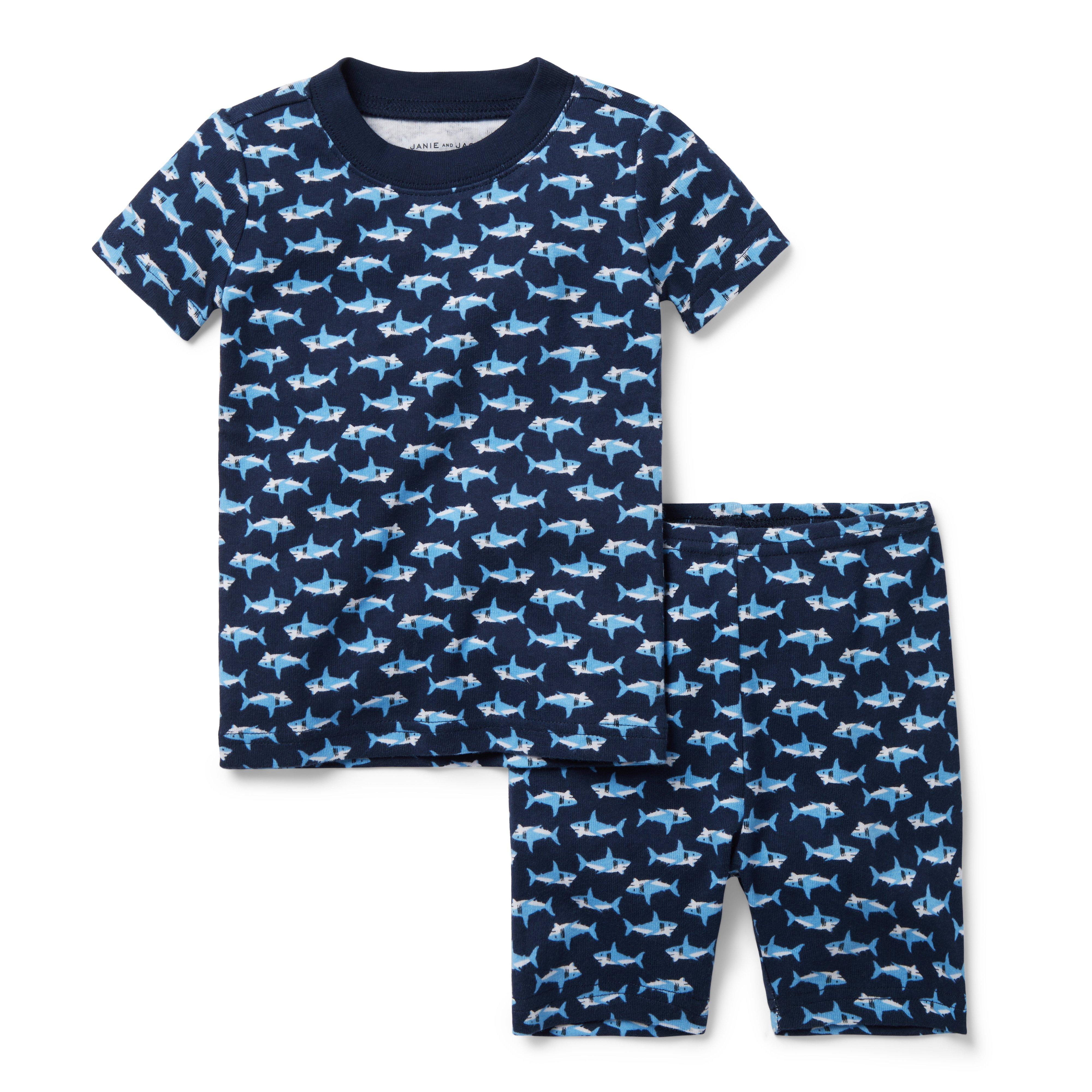Sea of Sharks Short Pajama Set  image number 0