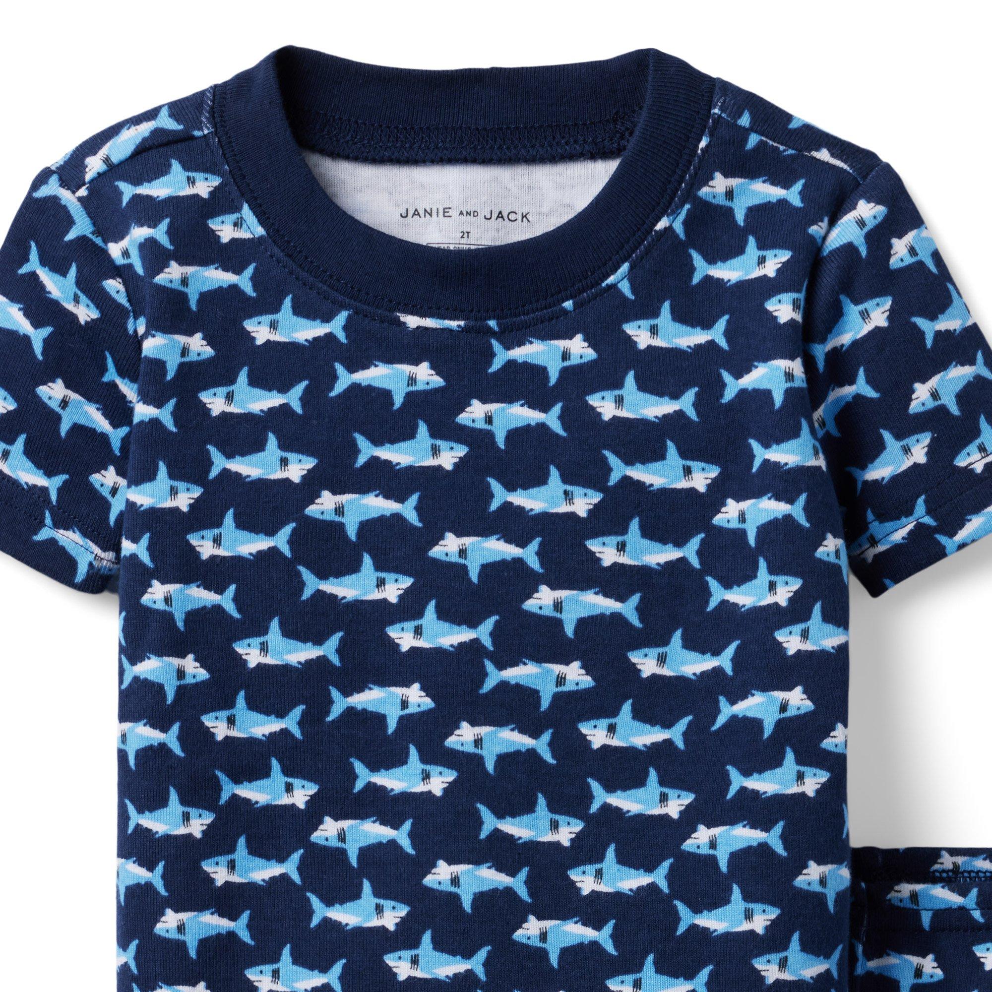 Sea of Sharks Short Pajama Set  image number 1
