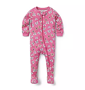 Baby Good Night Footed Pajama In Butterfly Skies
