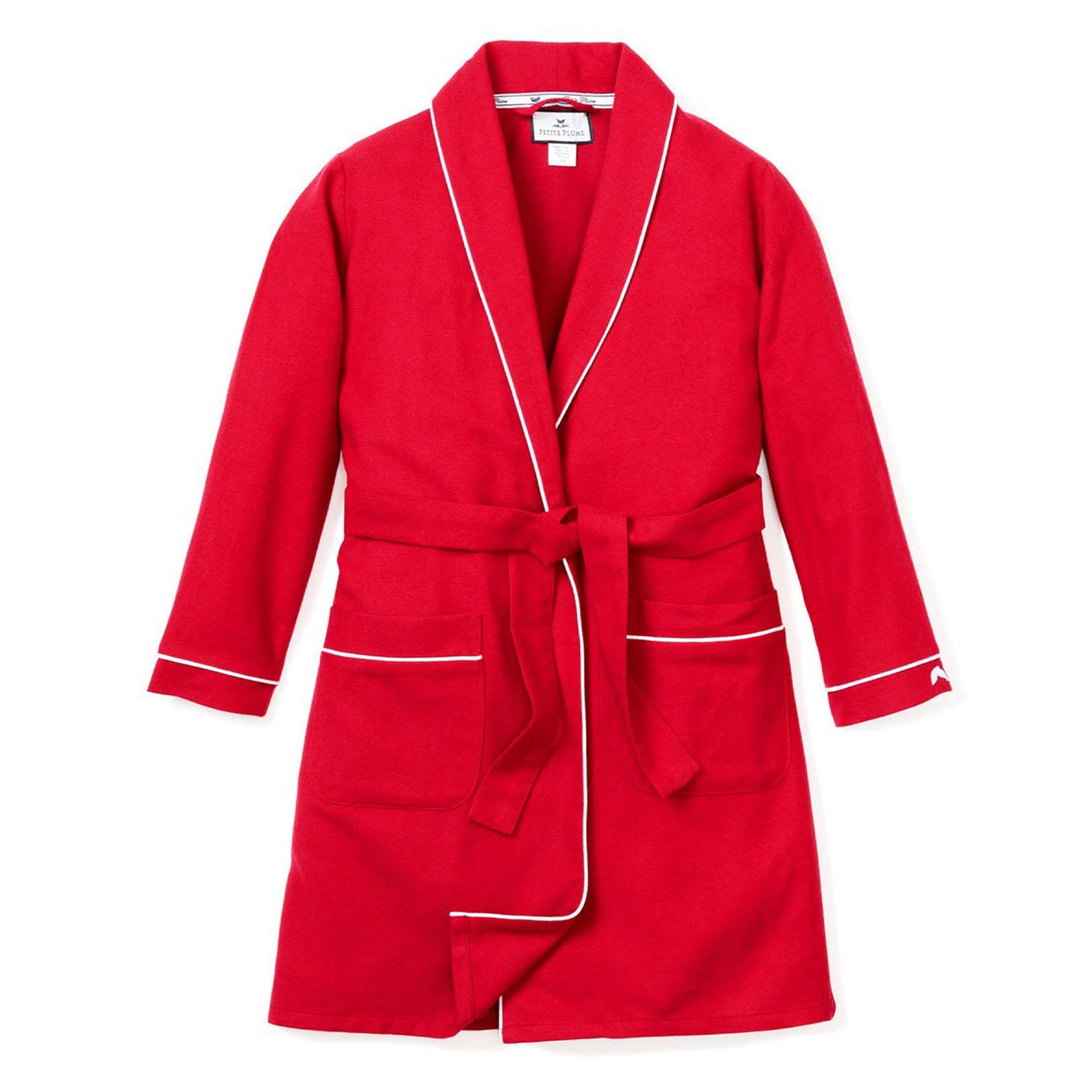 Petite Plume Red Flannel Robe image number 0