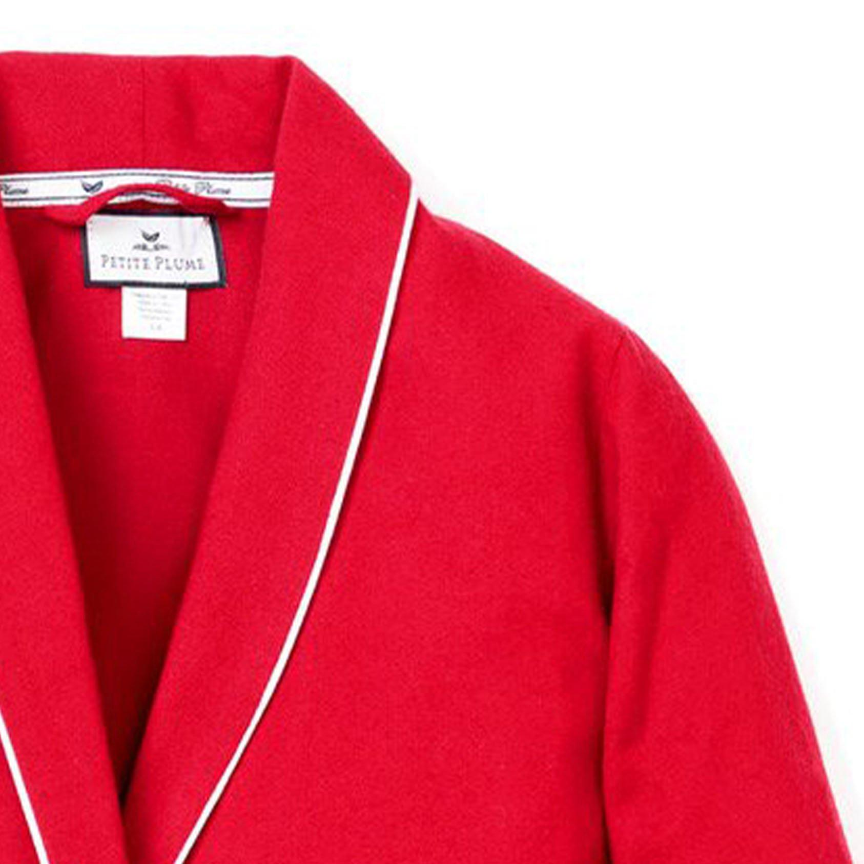 Petite Plume Red Flannel Robe image number 1