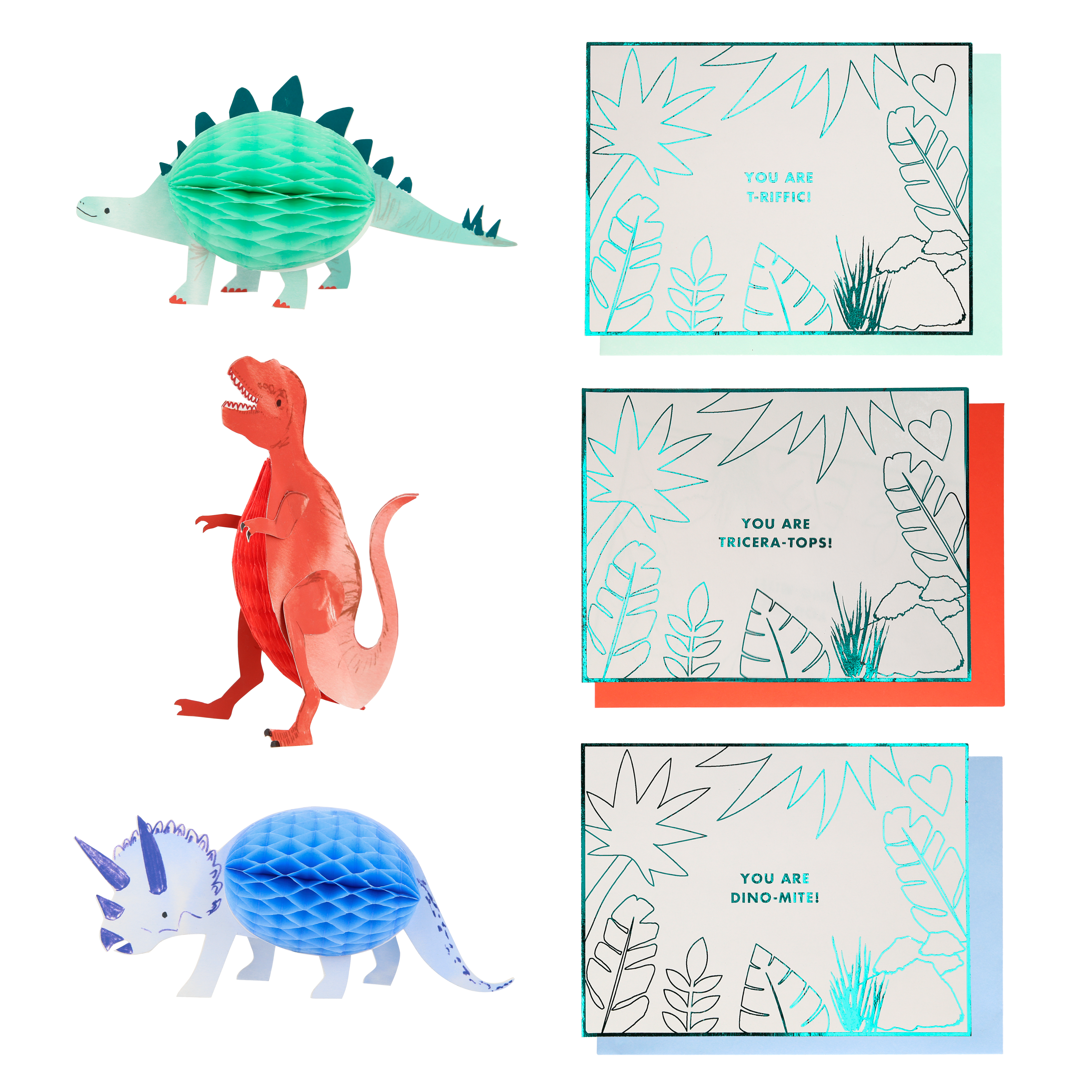 Meri Meri Dinosaur Valentine Card Set image number 1