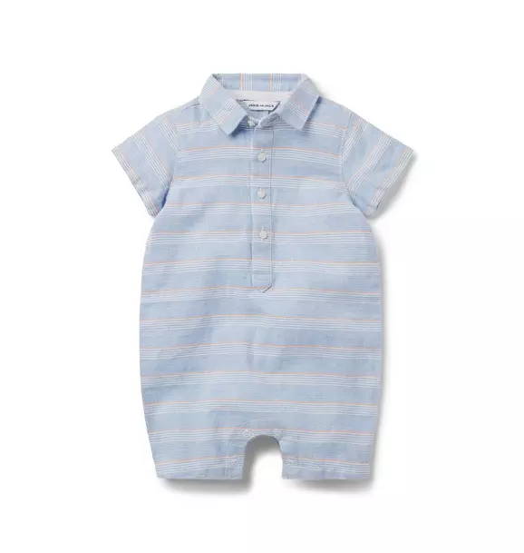 Baby Striped Linen-Cotton Romper